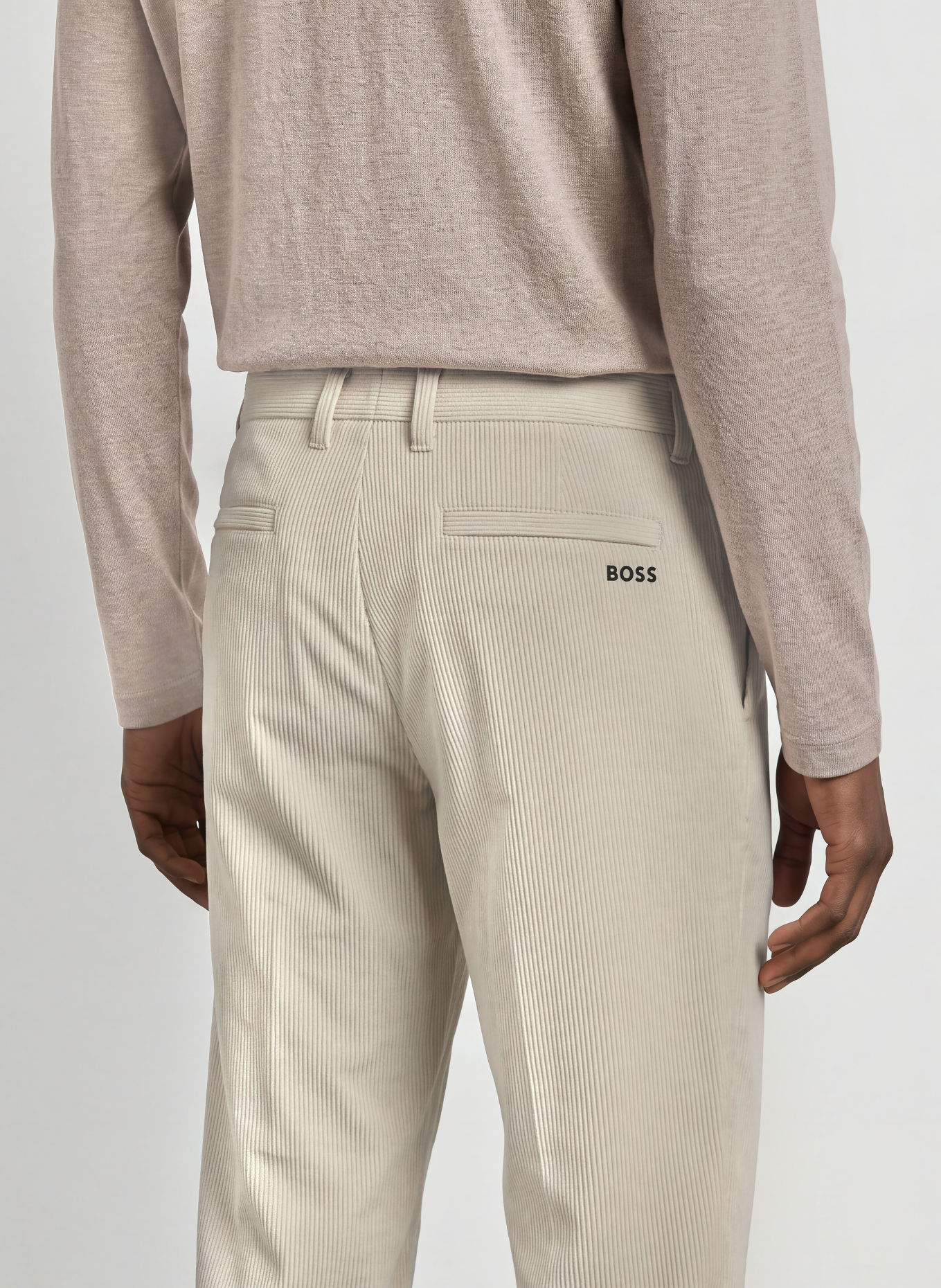BOSS Cordchino COMMUTER Tapered Fit: BEIGE
