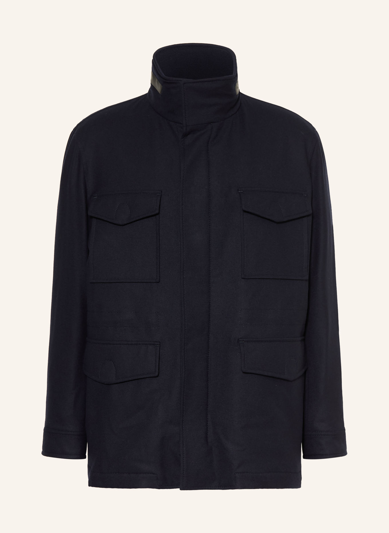 Brioni Field jacket with kasjmier: DONKERBLAUW