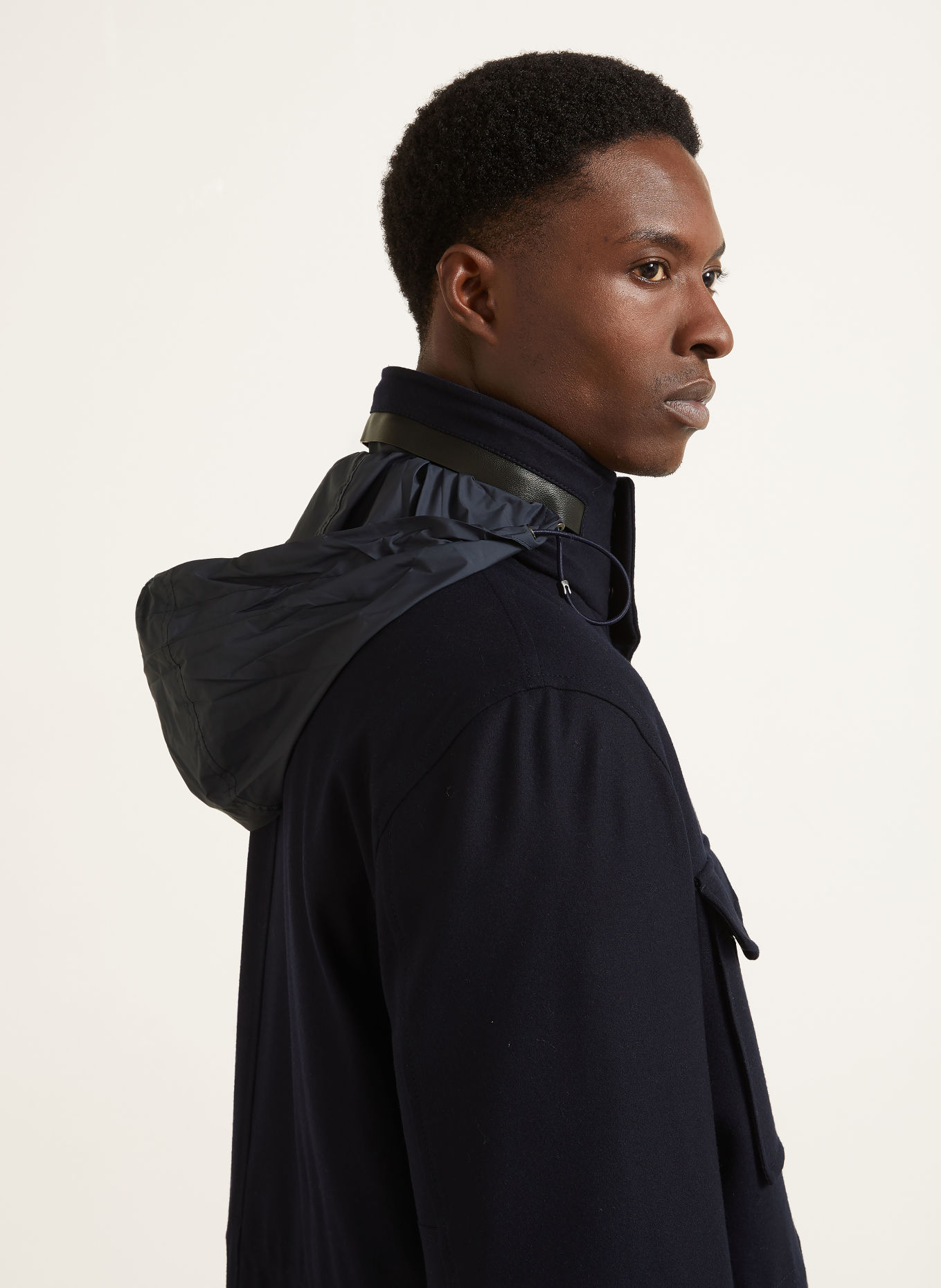 Brioni Field jacket with kasjmier: DONKERBLAUW
