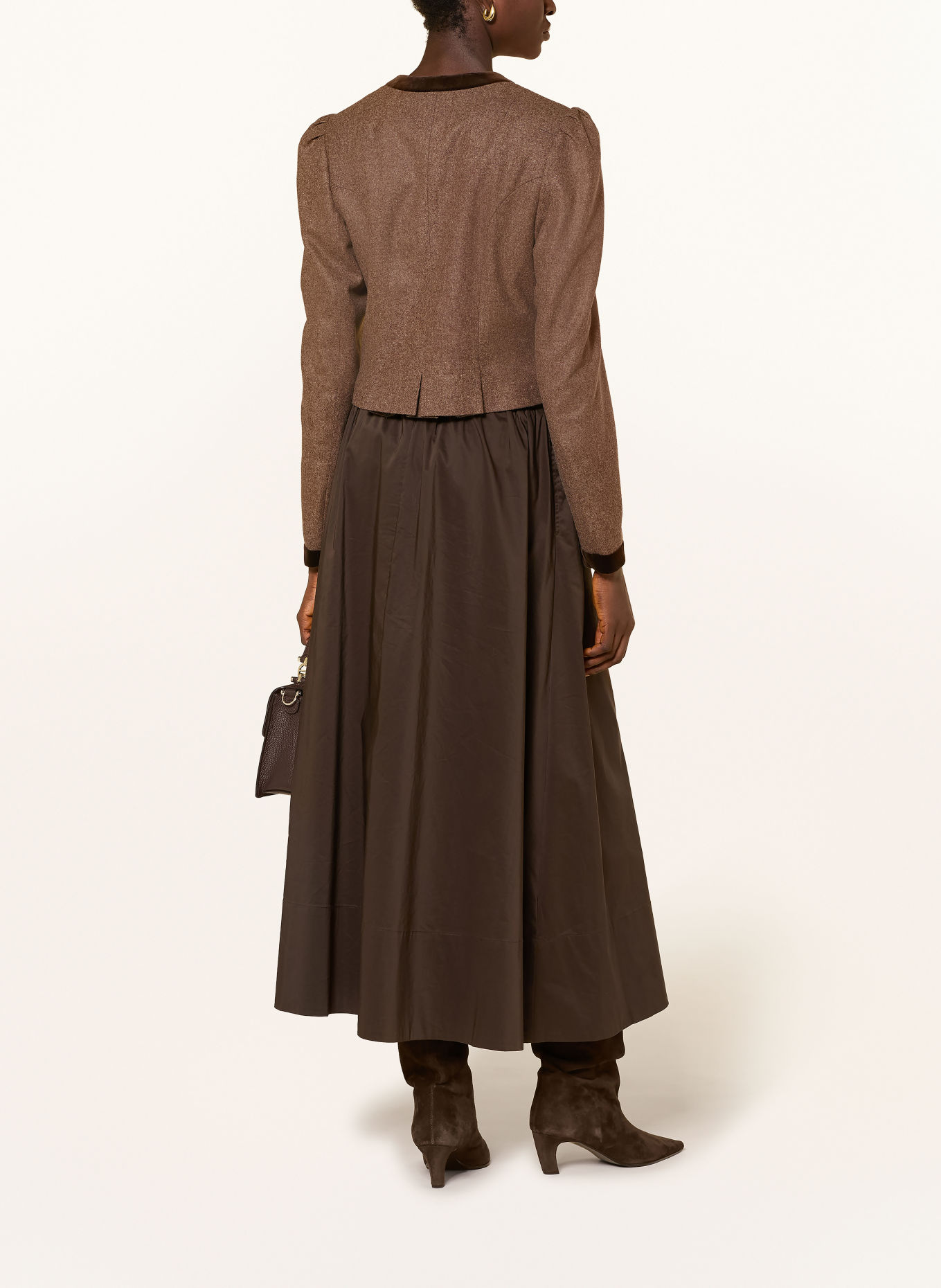 Heimatglück Tracht Traditional jacket ELISABETH: LIGHT BROWN / DARK BROWN