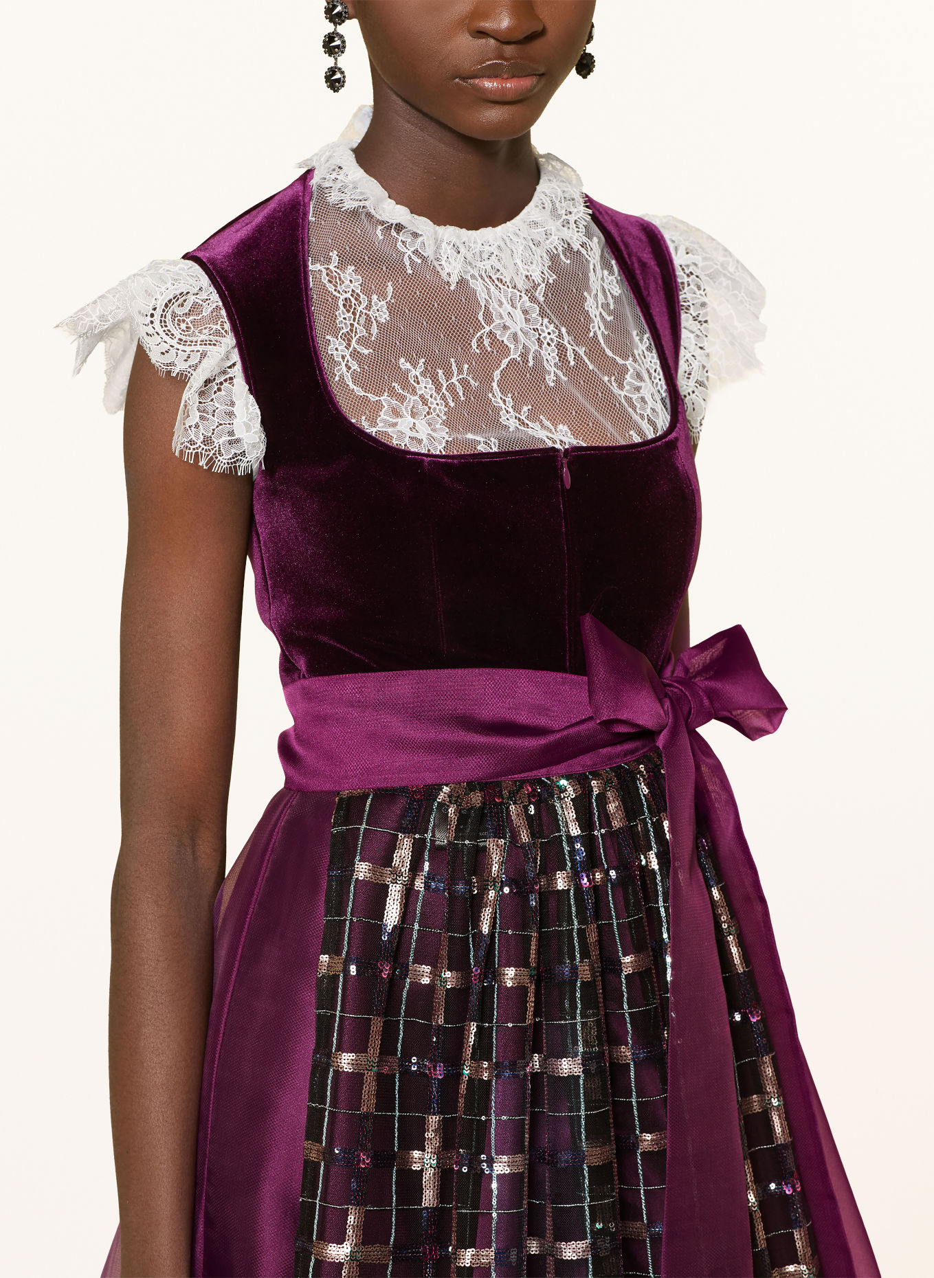TALBOT RUNHOF Dirndl met fluweel en pailletten: 870 Lila