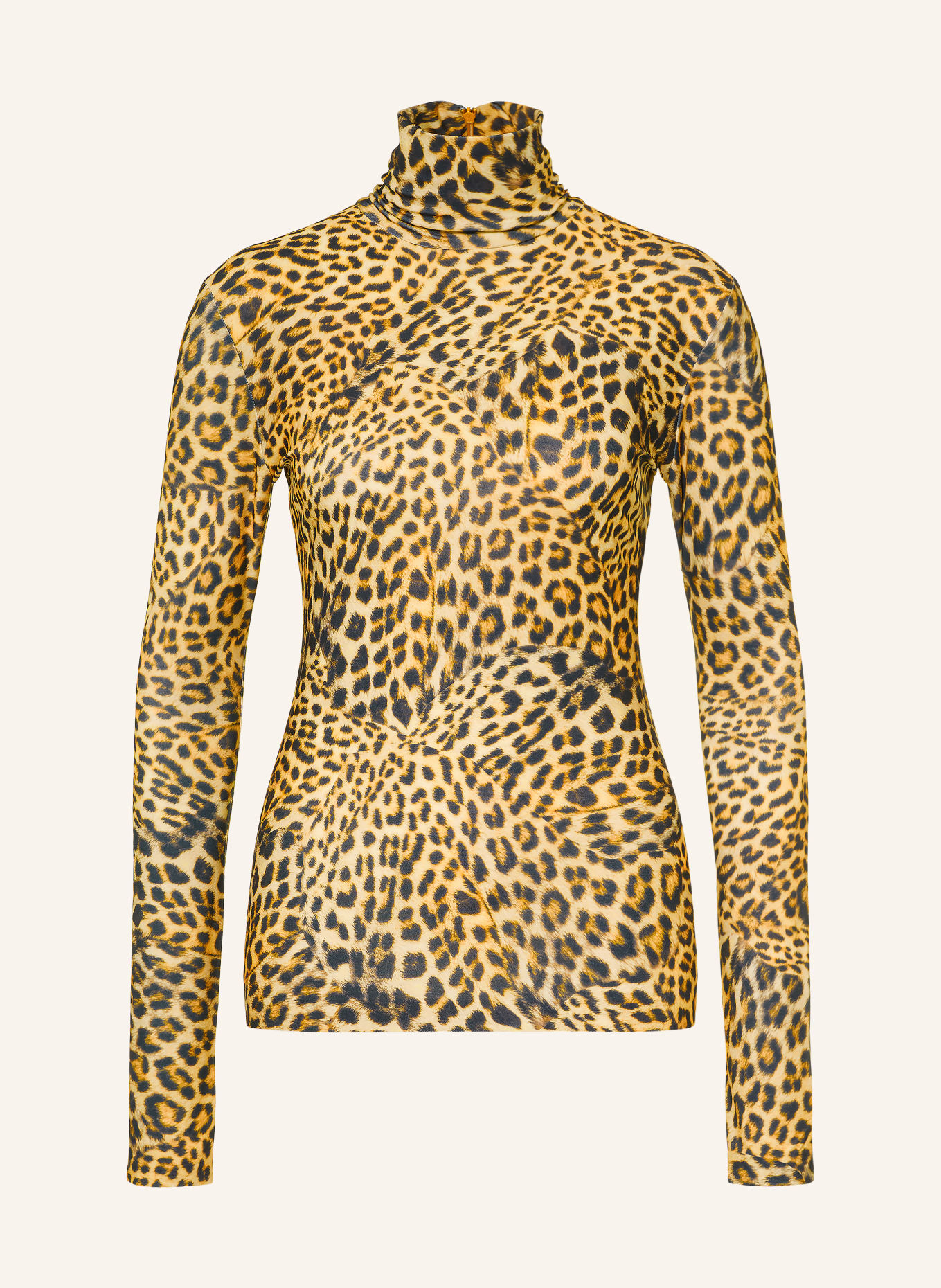 NORMA KAMALI Longsleeve: CAMEL / ZWART