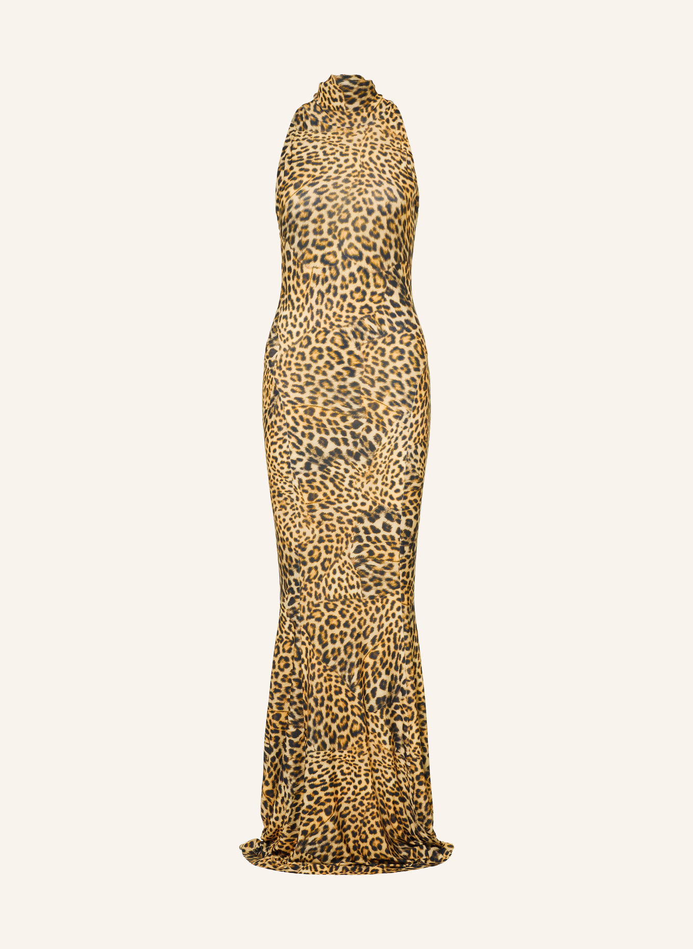 NORMA KAMALI Jersey dress: BEIGE / BLACK