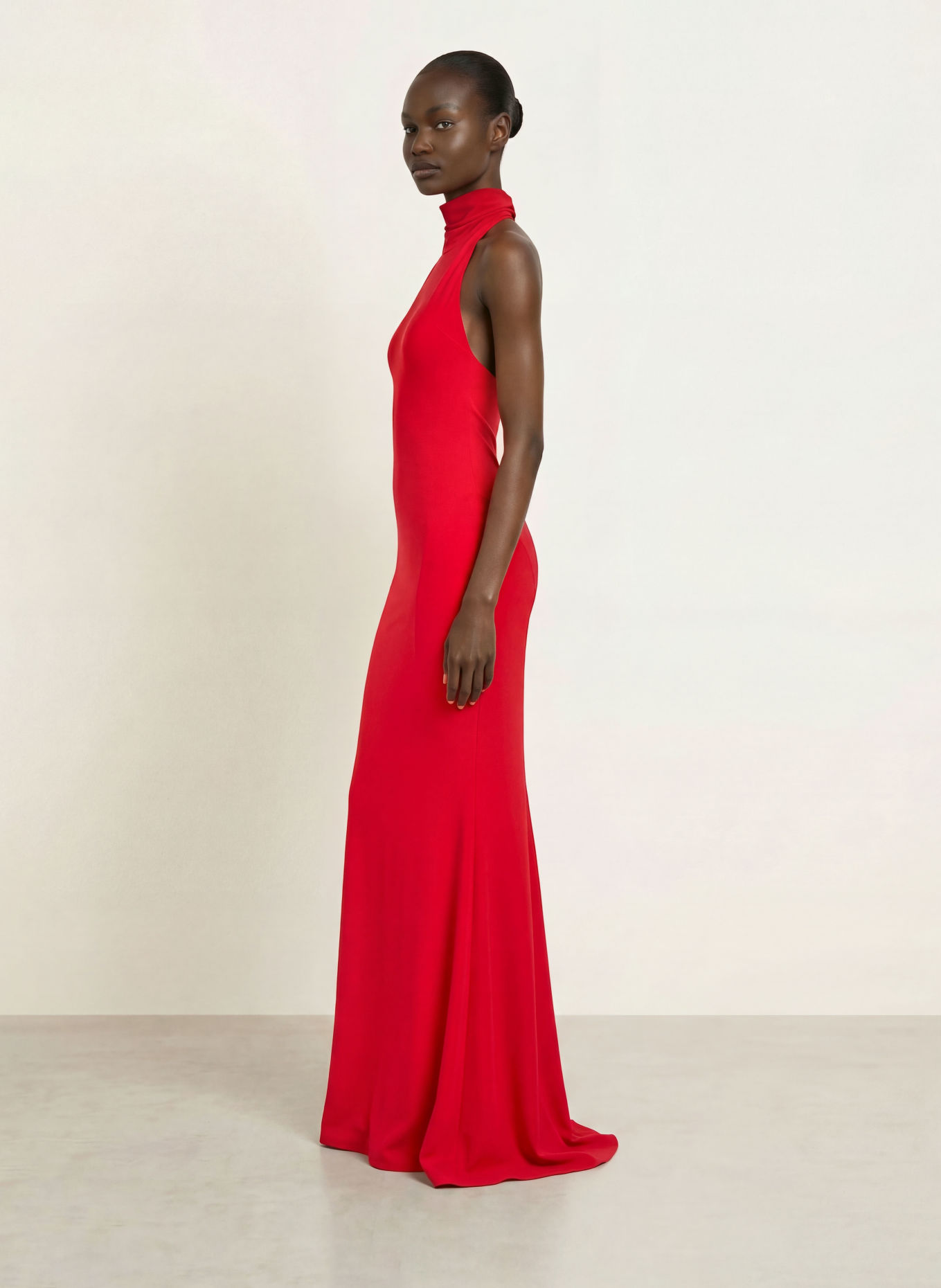 NORMA KAMALI Jerseykleid: ROT