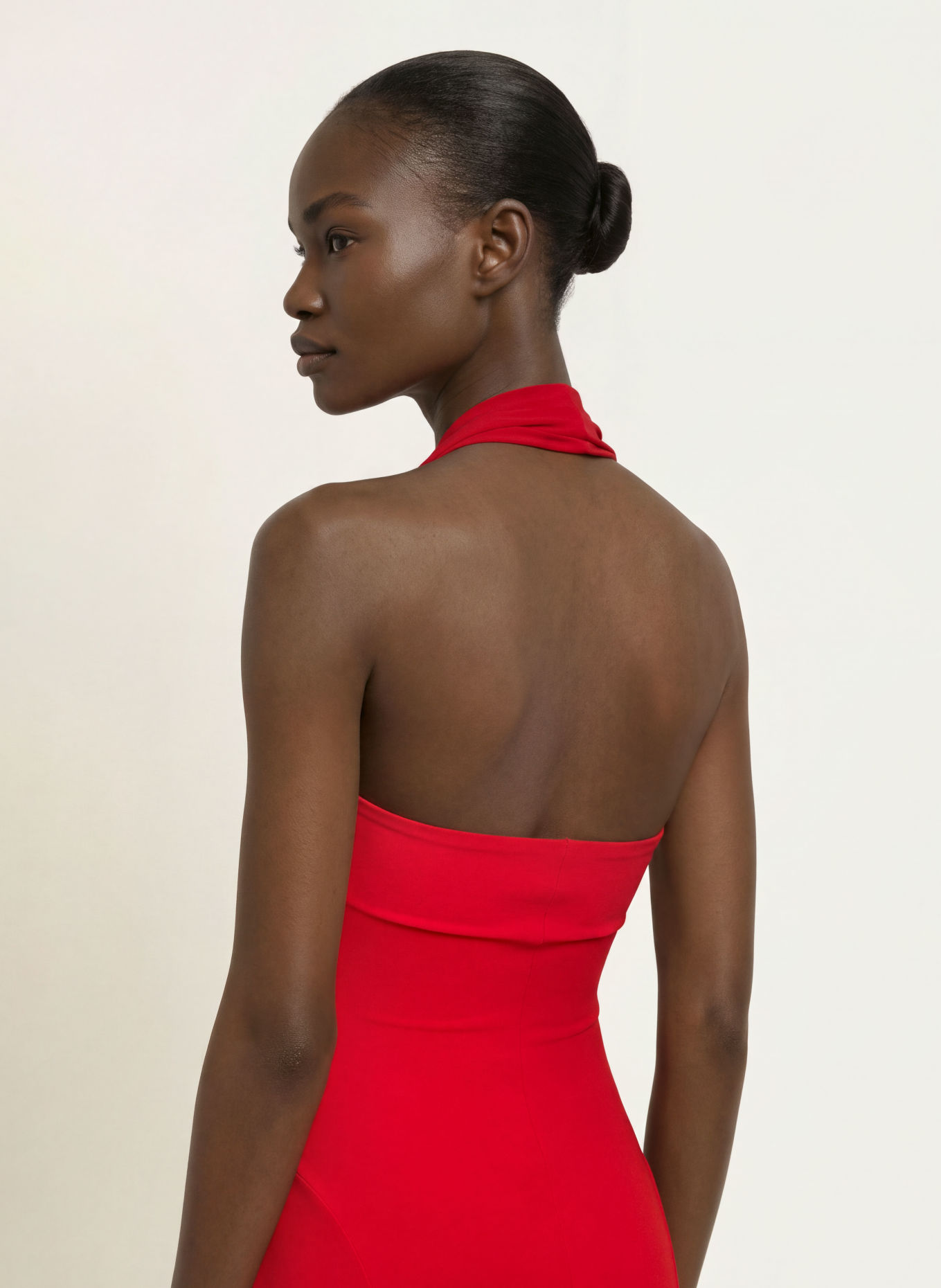 NORMA KAMALI Jerseykleid: ROT