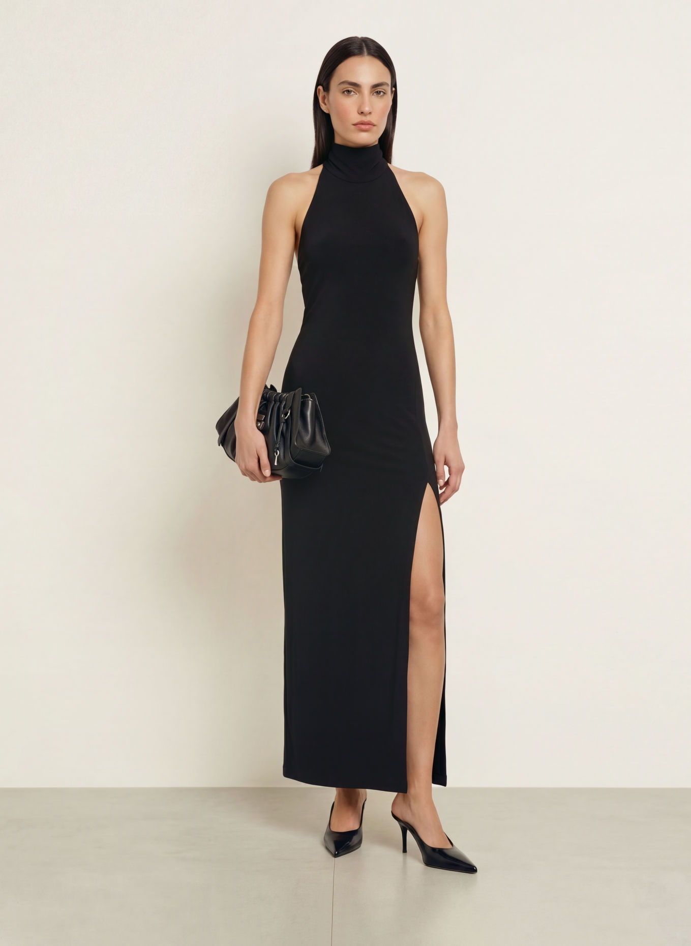 NORMA KAMALI Jersey dress: BLACK