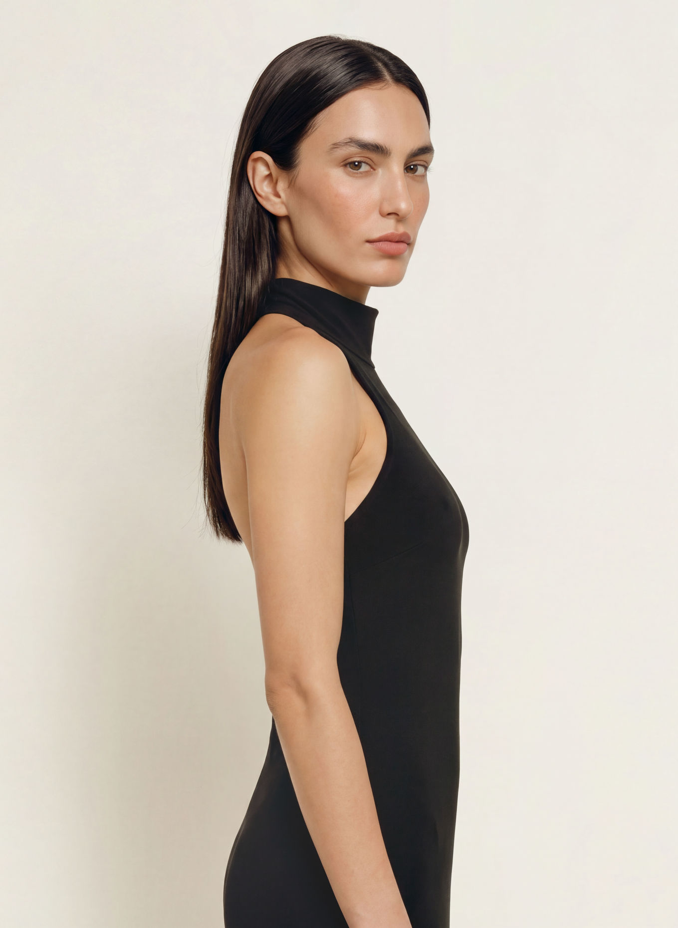 NORMA KAMALI Jersey dress: BLACK