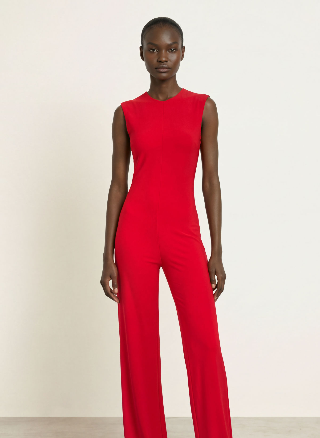 NORMA KAMALI Jumpsuit i jersey: RÖD