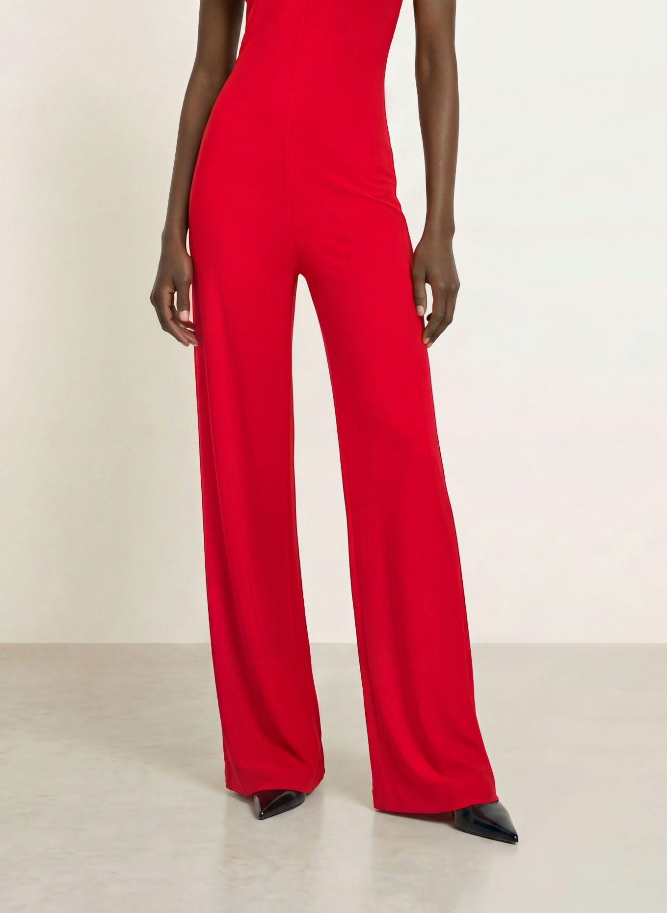 NORMA KAMALI Jumpsuit i jersey: RÖD