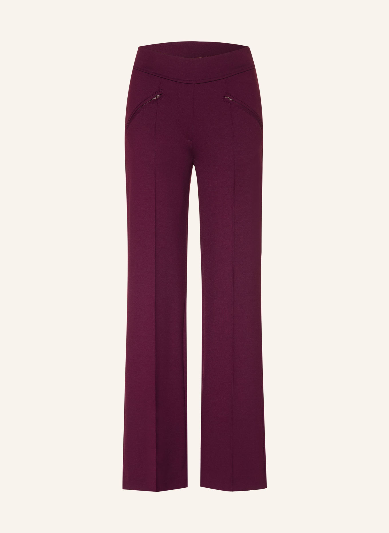 Smith & Soul Marlene-broek van jersey: DONKERPAARS
