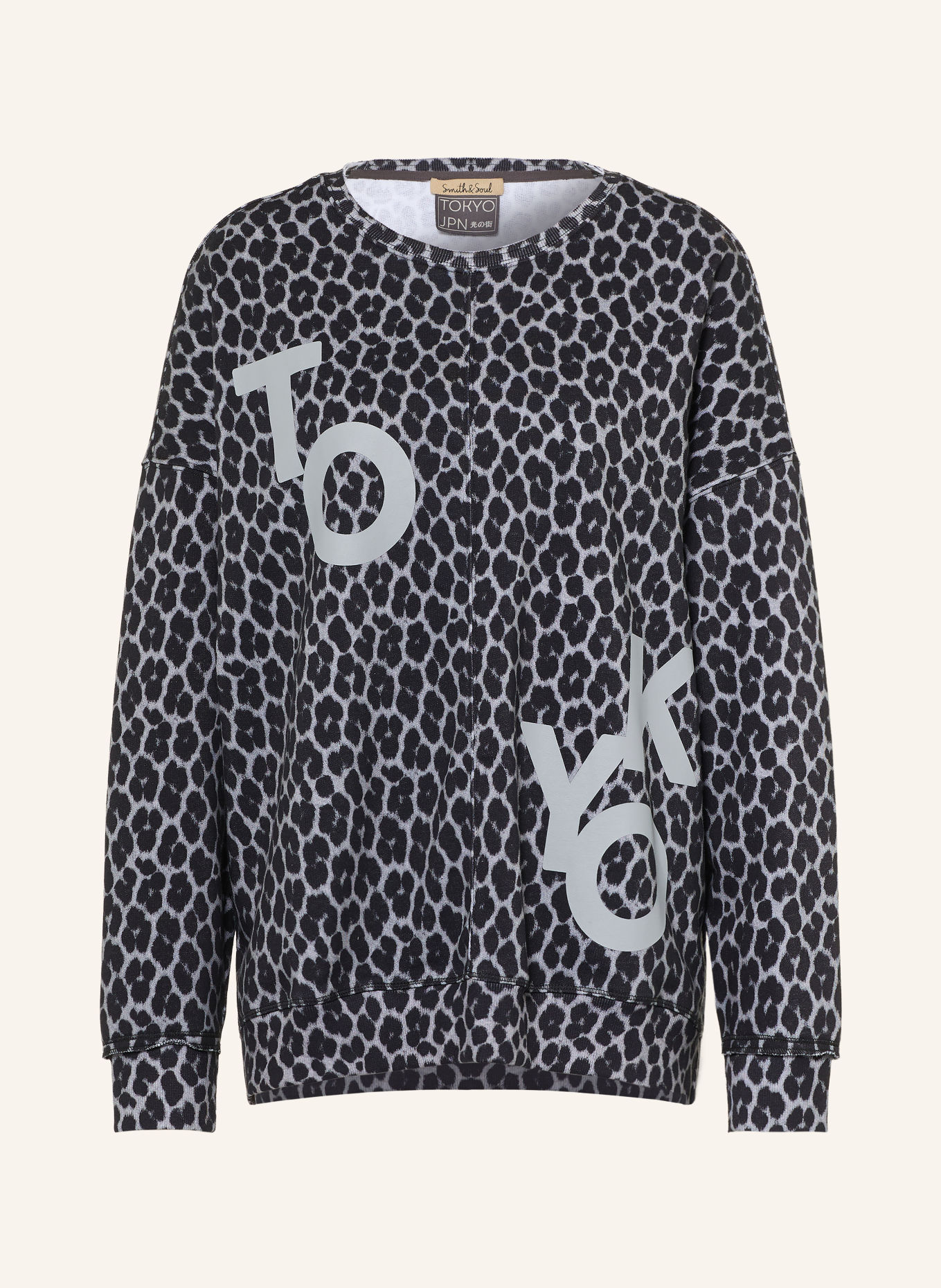 Smith & Soul Oversized-Sweatshirt: GRIJS / ZWART