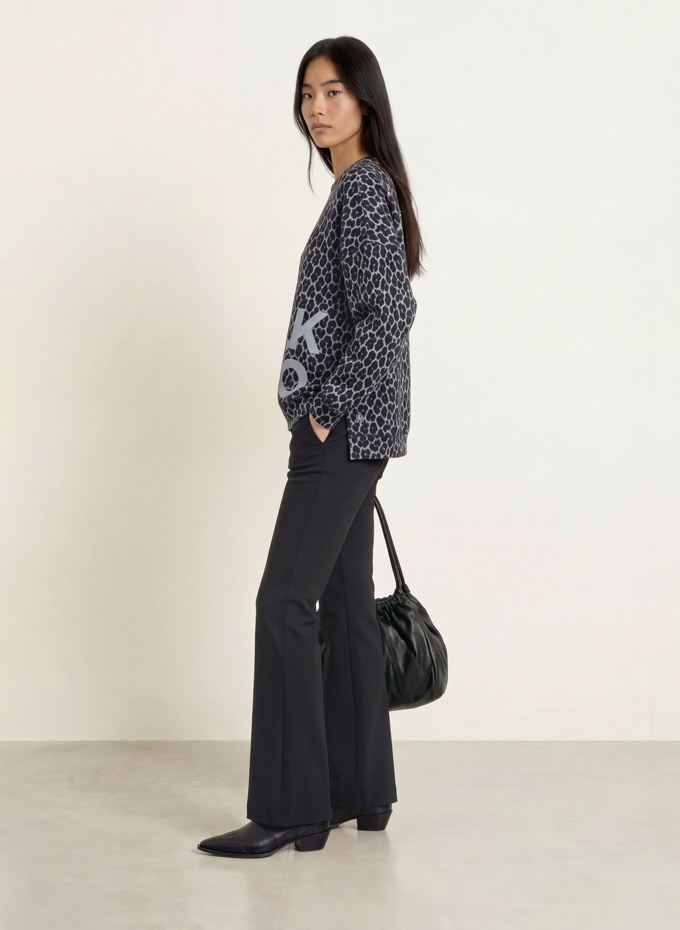 Smith & Soul Oversized-Sweatshirt: GRIJS / ZWART