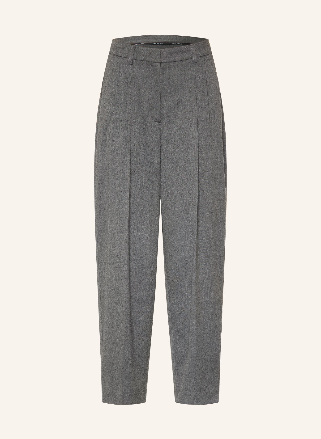 Smith & Soul 7/8 broek van flanel: DONKERGRIJS