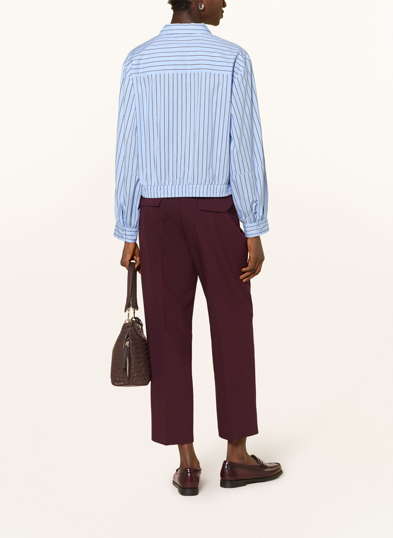 Smith & Soul Hemdbluse: HELLBLAU / DUNKELBRAUN