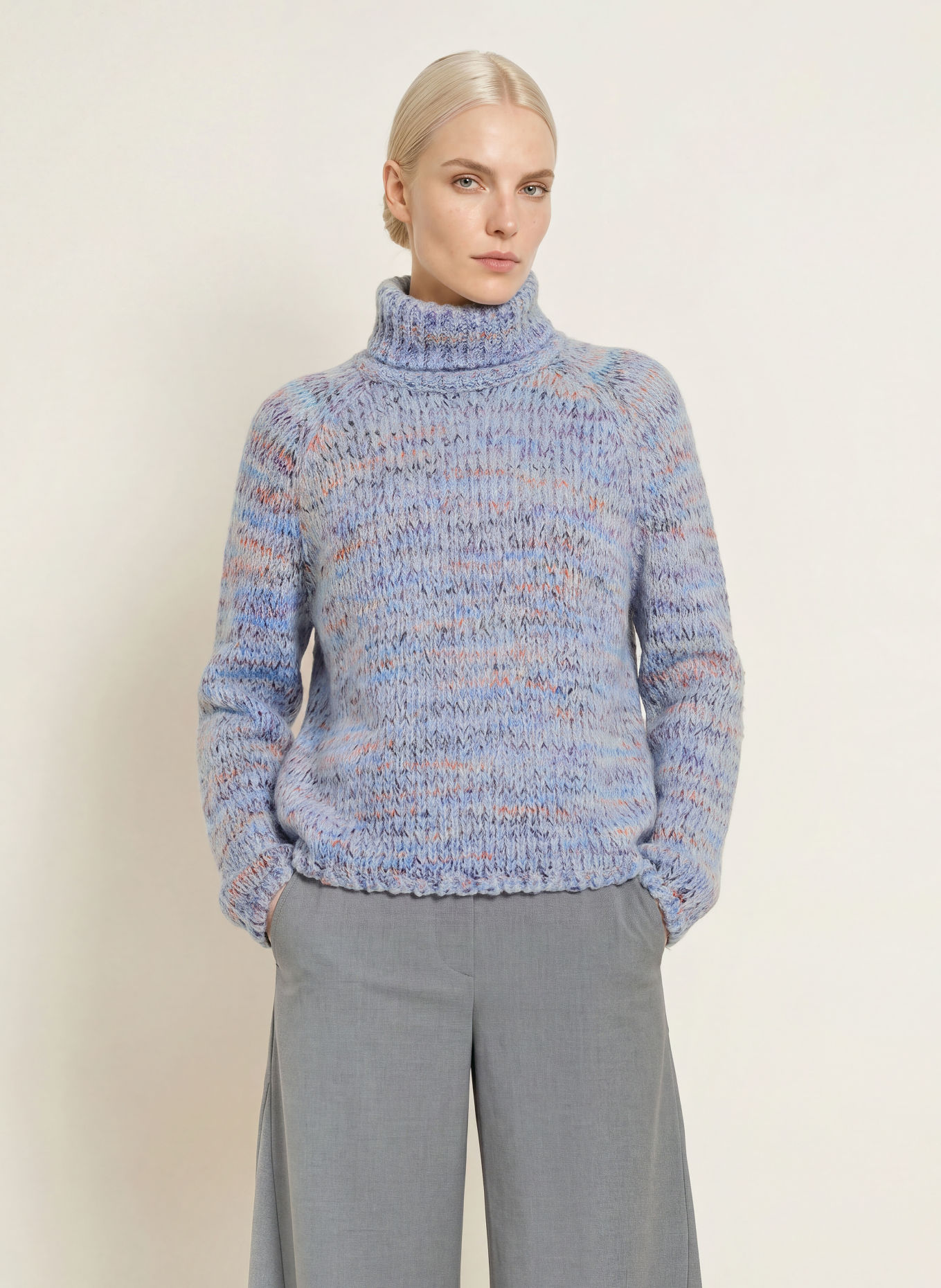 Smith & Soul Turtleneck sweater: LIGHT BLUE / PURPLE / ORANGE