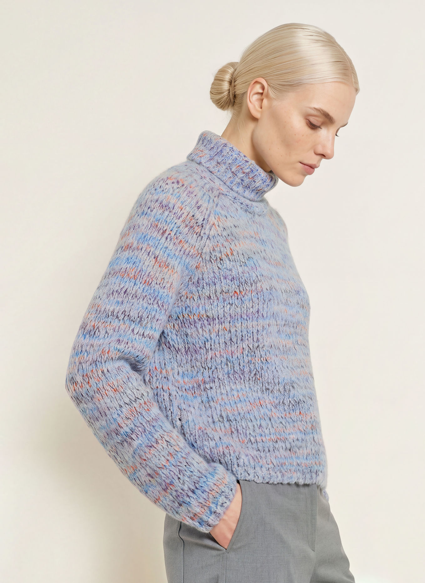 Smith & Soul Turtleneck sweater: LIGHT BLUE / PURPLE / ORANGE