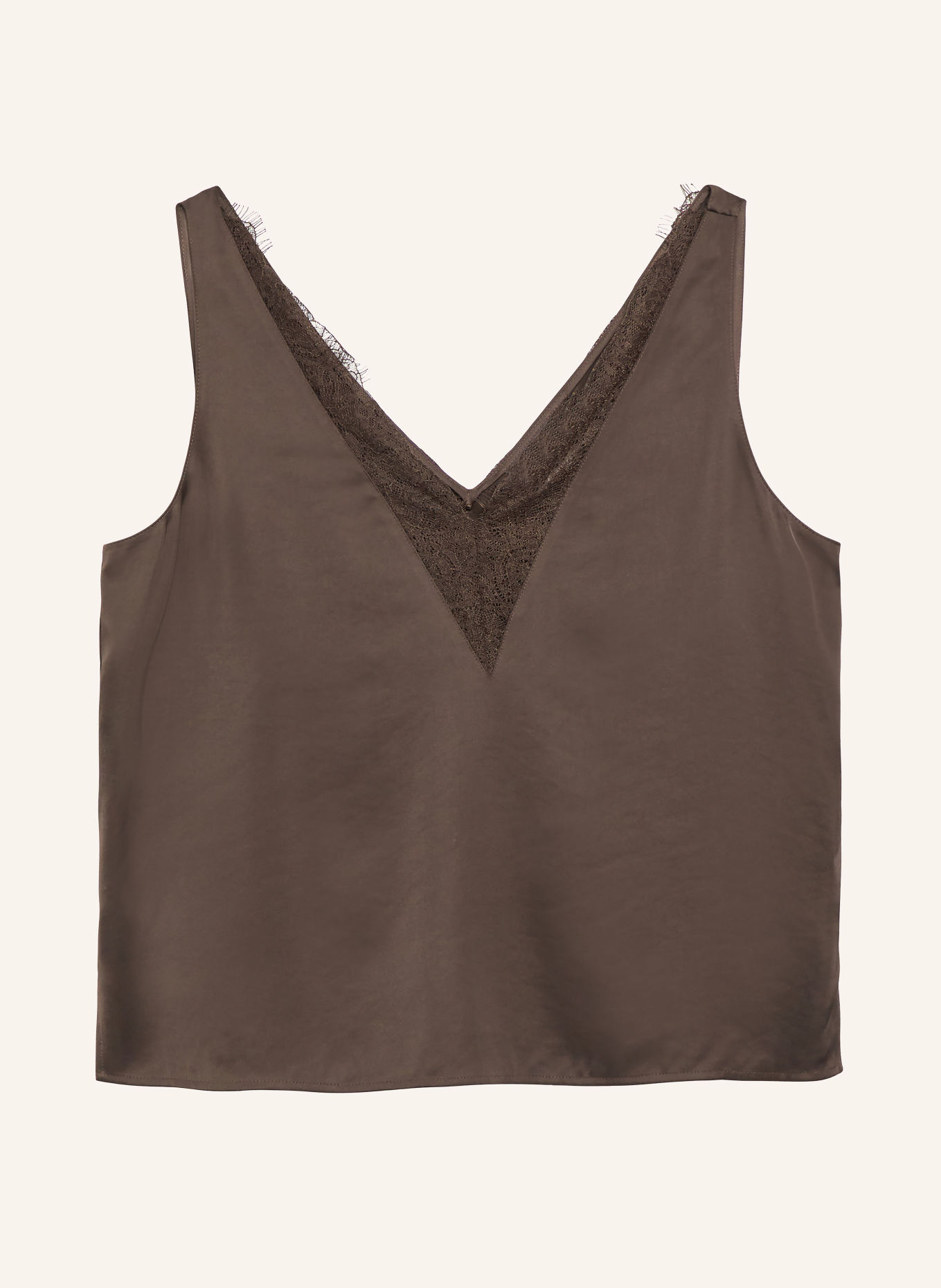 COMMA Satin blouse: DARK BROWN