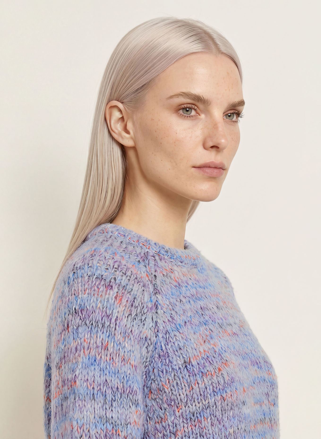 Smith & Soul Sweater: LIGHT BLUE / PURPLE / DARK ORANGE
