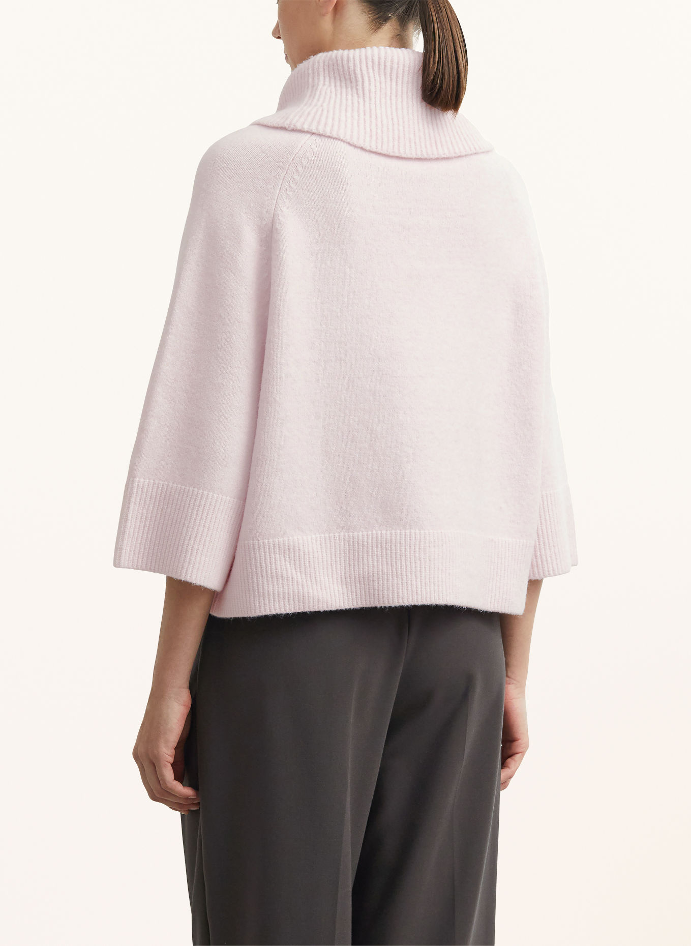 COMMA Rollkragenpullover mit 3/4-Arm: HELLROSA