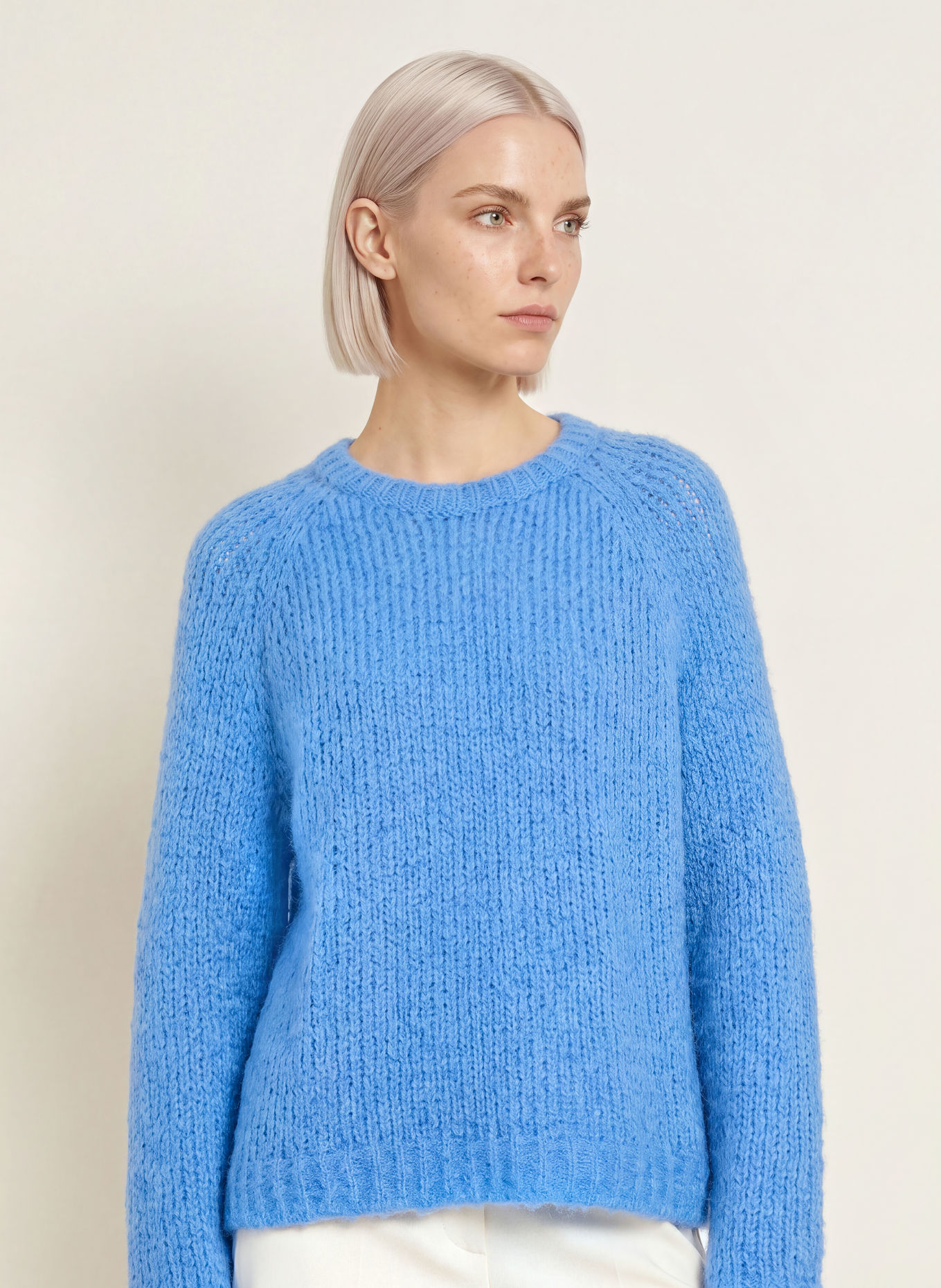 Smith & Soul Trui van alpaca: LICHTBLAUW