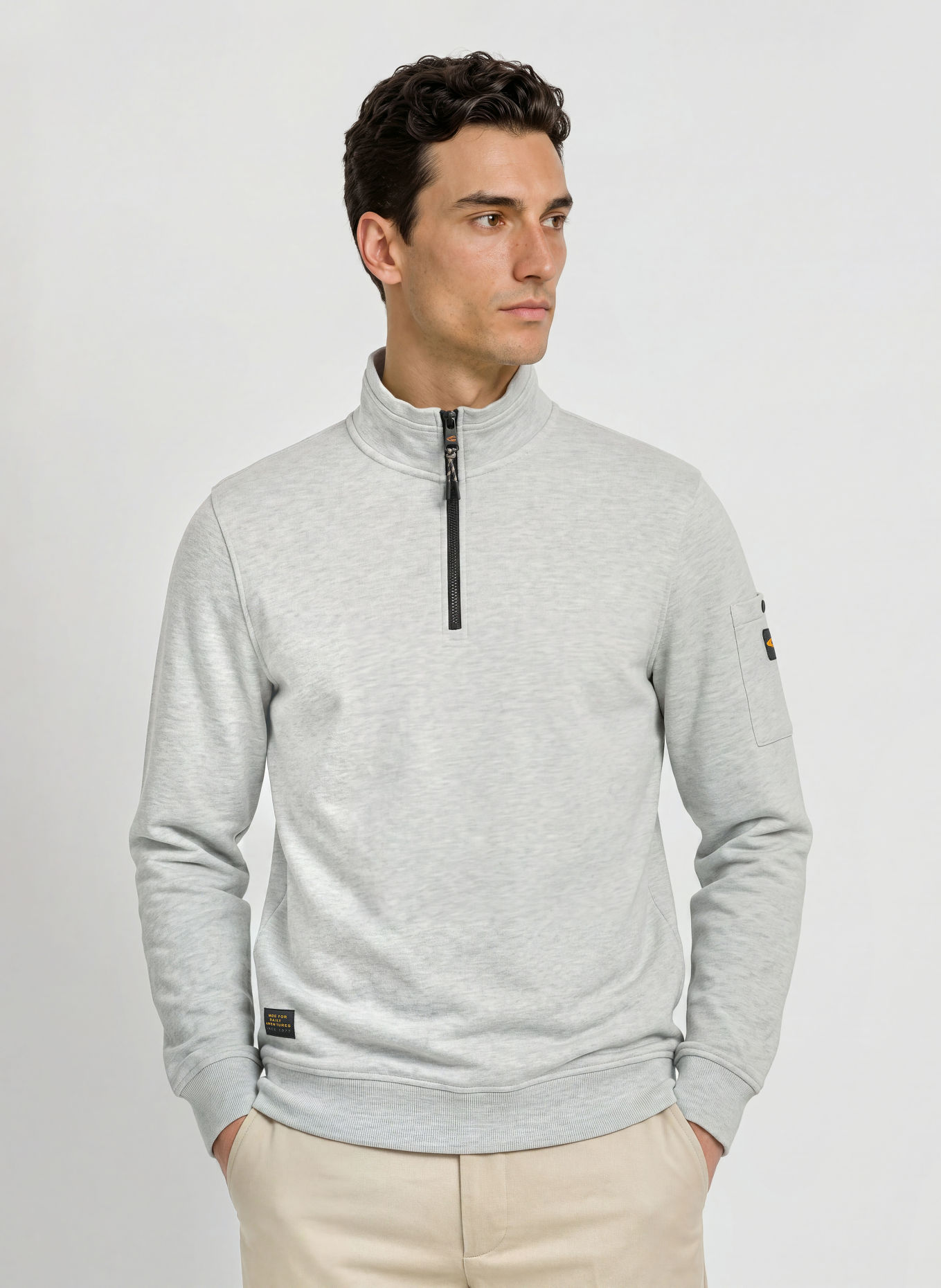 camel active Sweat-Troyer: HELLGRAU
