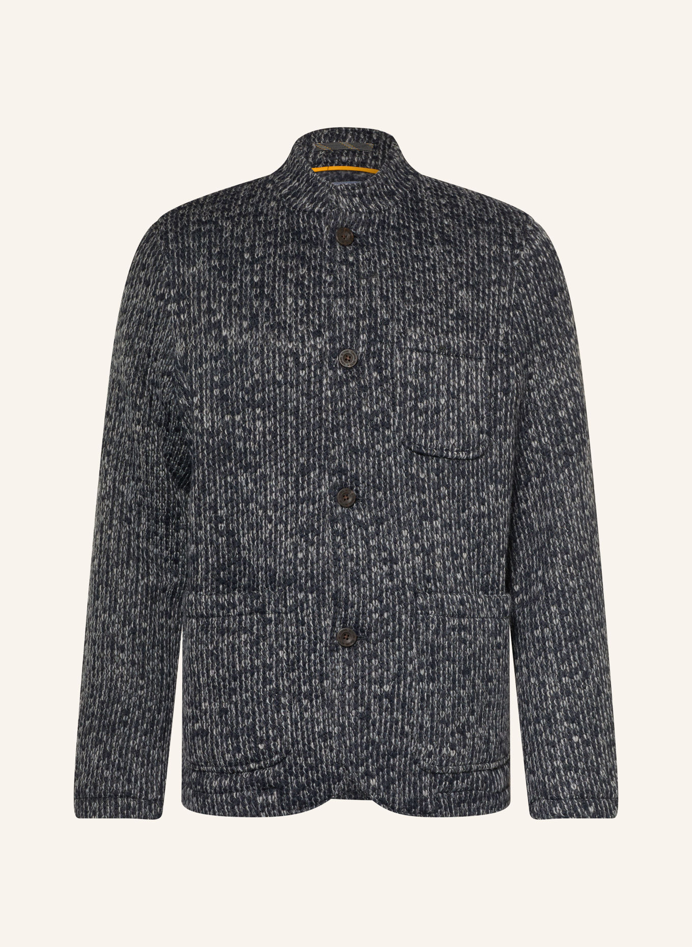camel active Cardigan: GRAY / DARK BLUE