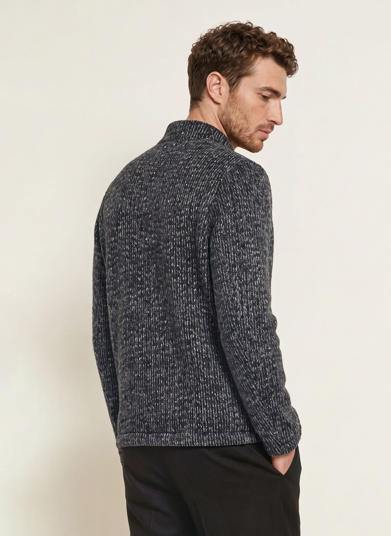 camel active Cardigan: GRAY / DARK BLUE
