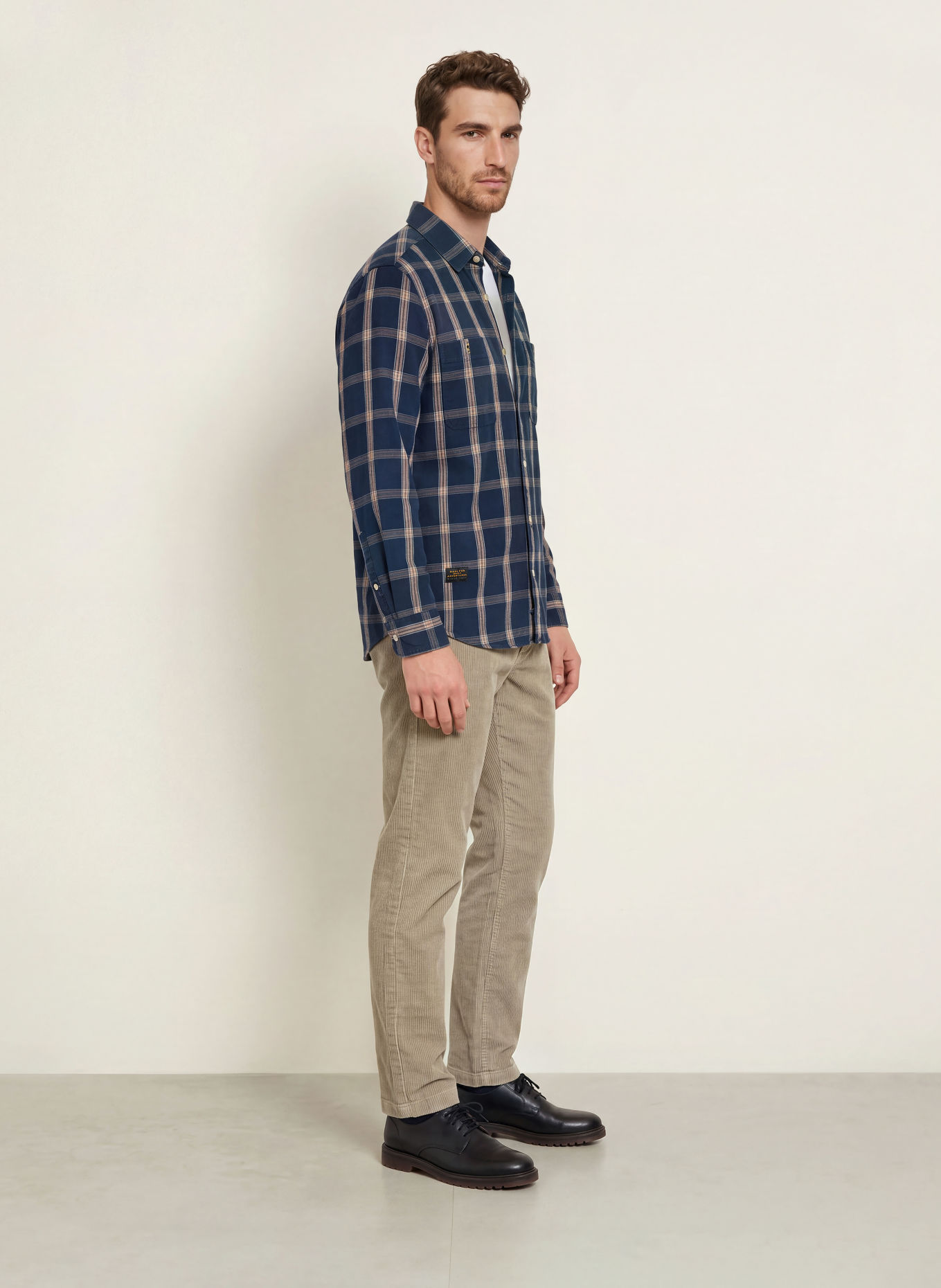 camel active Pantaloni din velur de bumbac, croială regular: BEJ
