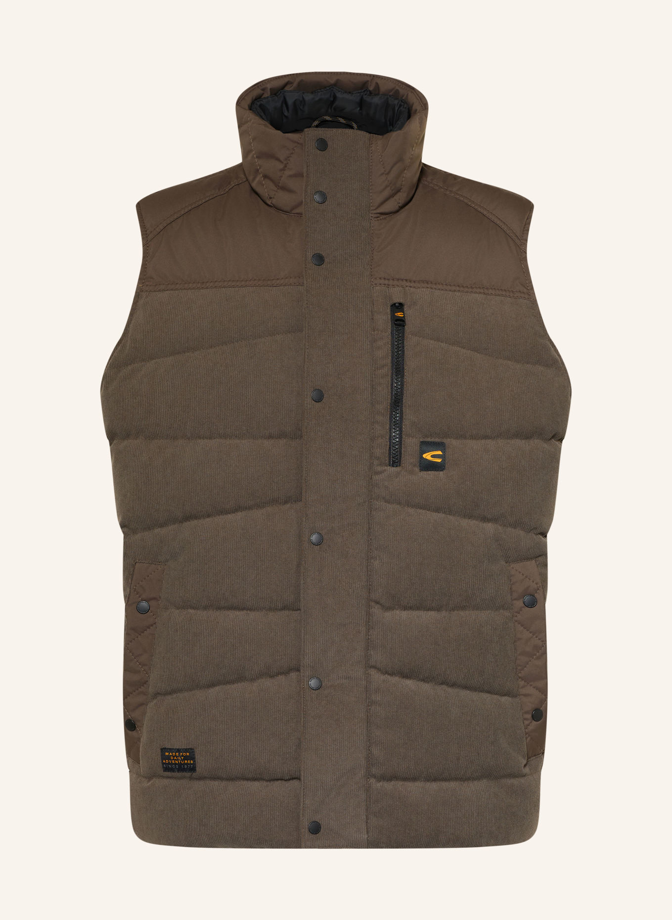 camel active Quilted corduroy vest: BROWN