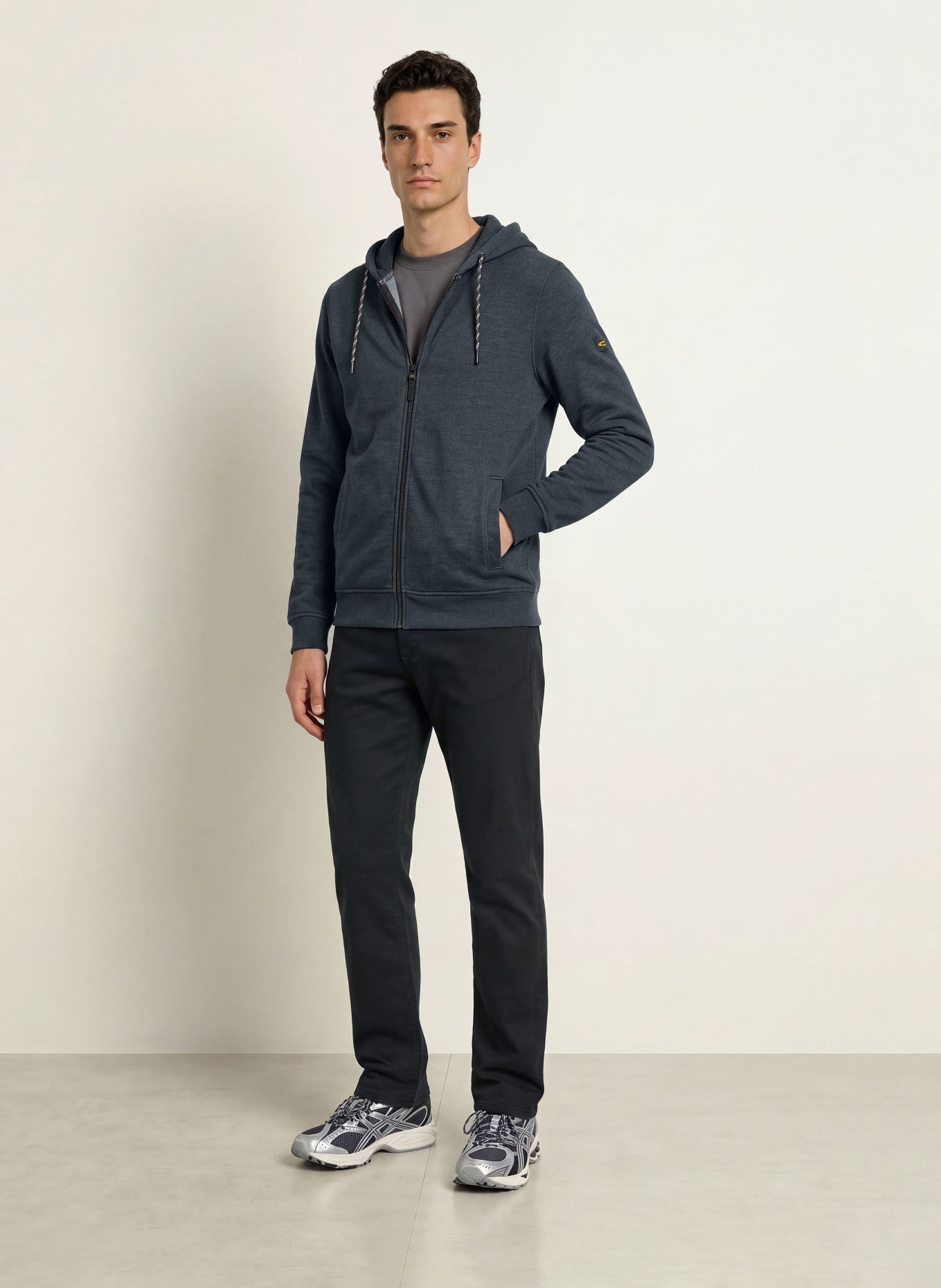 camel active Zip-up sweatshirt: DARK GRAY
