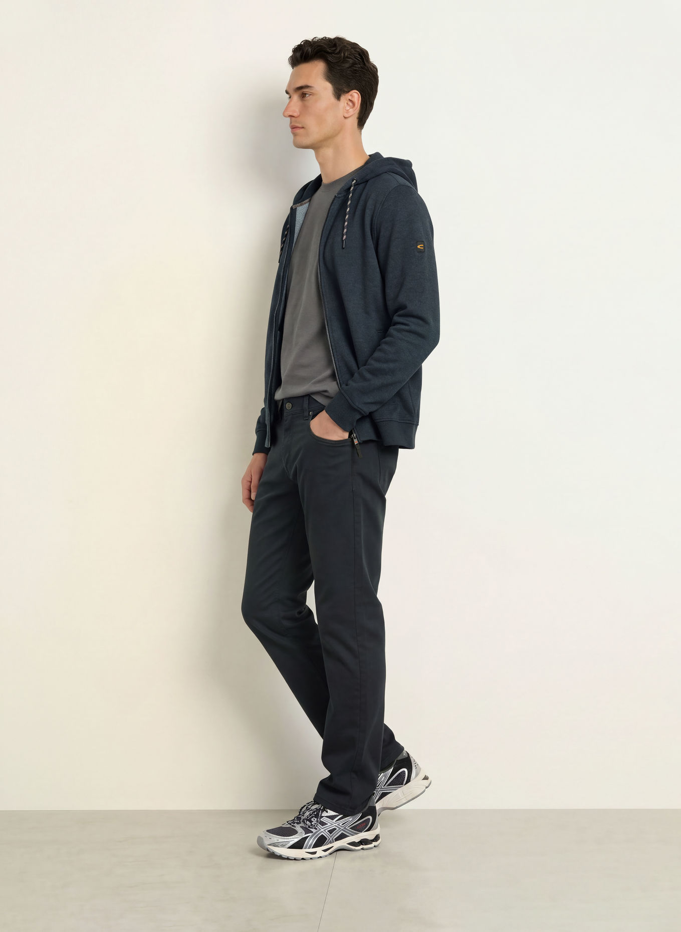 camel active Zip-up sweatshirt: DARK GRAY