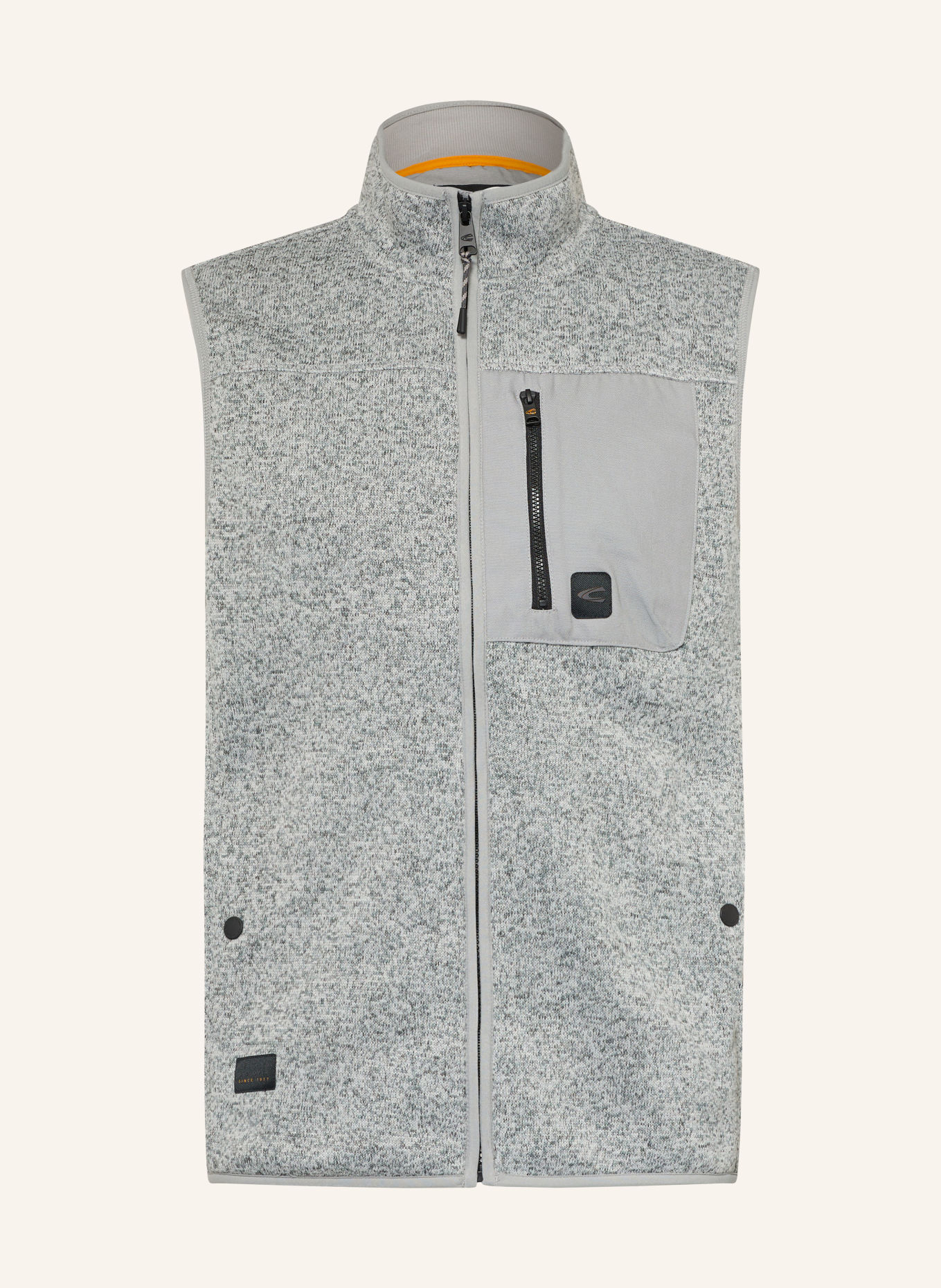 camel active Gebreid Fleece bodywarmer: GRIJS