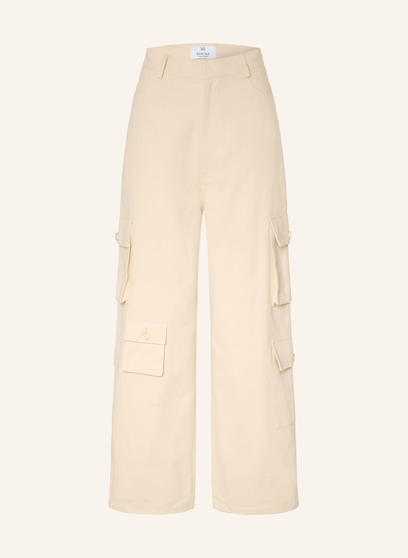 RHÚNE TOVE Cargo Trousers: BEIGE
