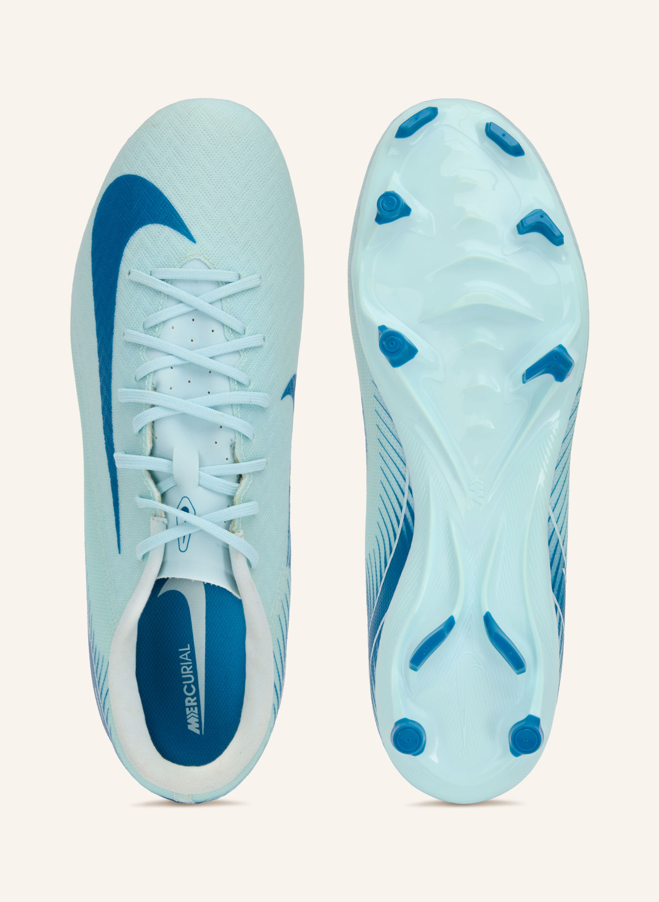 Nike Fußballschuhe ZOOM VAPOR 16 ACADEMY FG/MG: HELLBLAU / BLAU