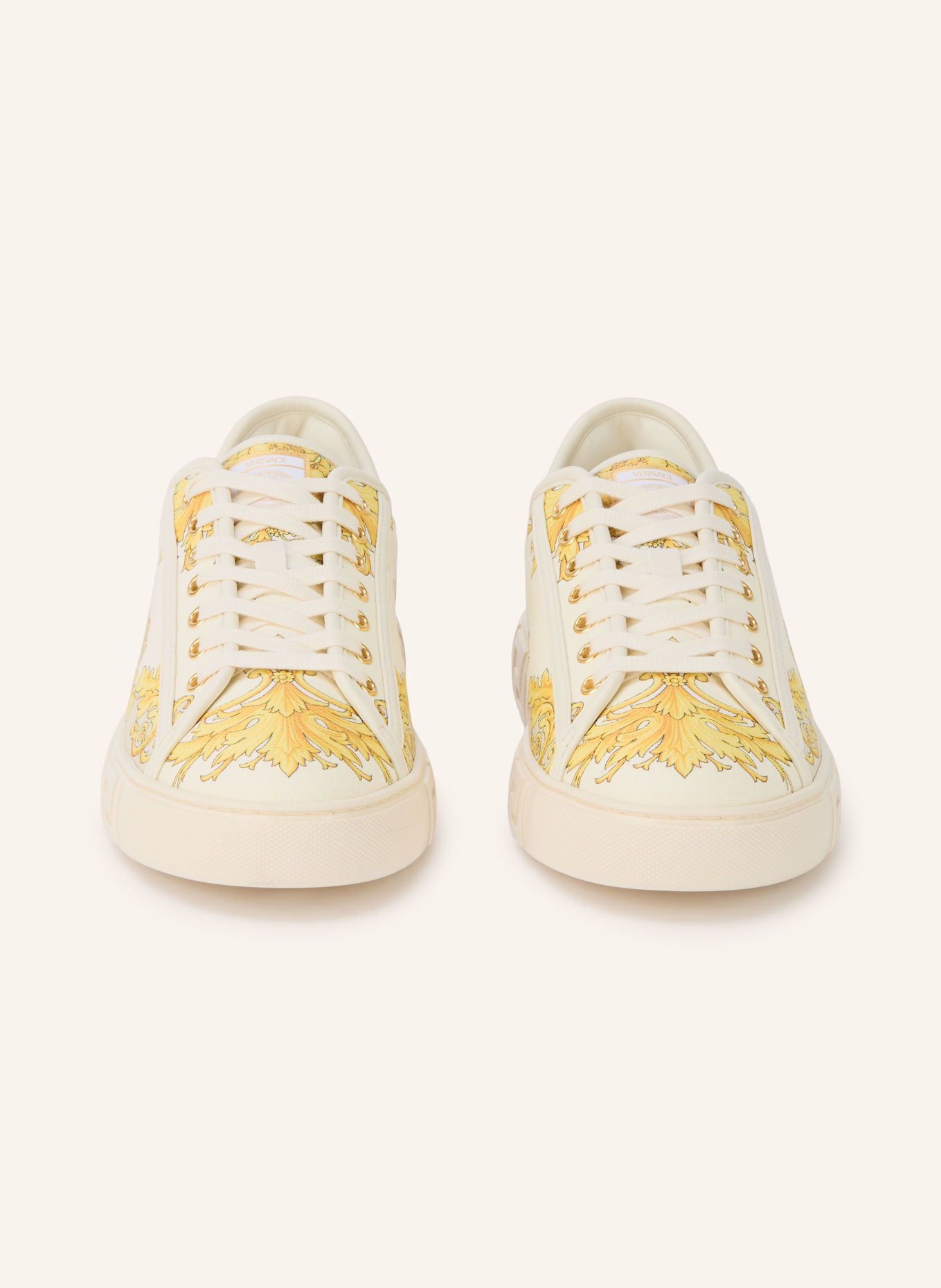 VERSACE Sneaker: ECRU / GOLD