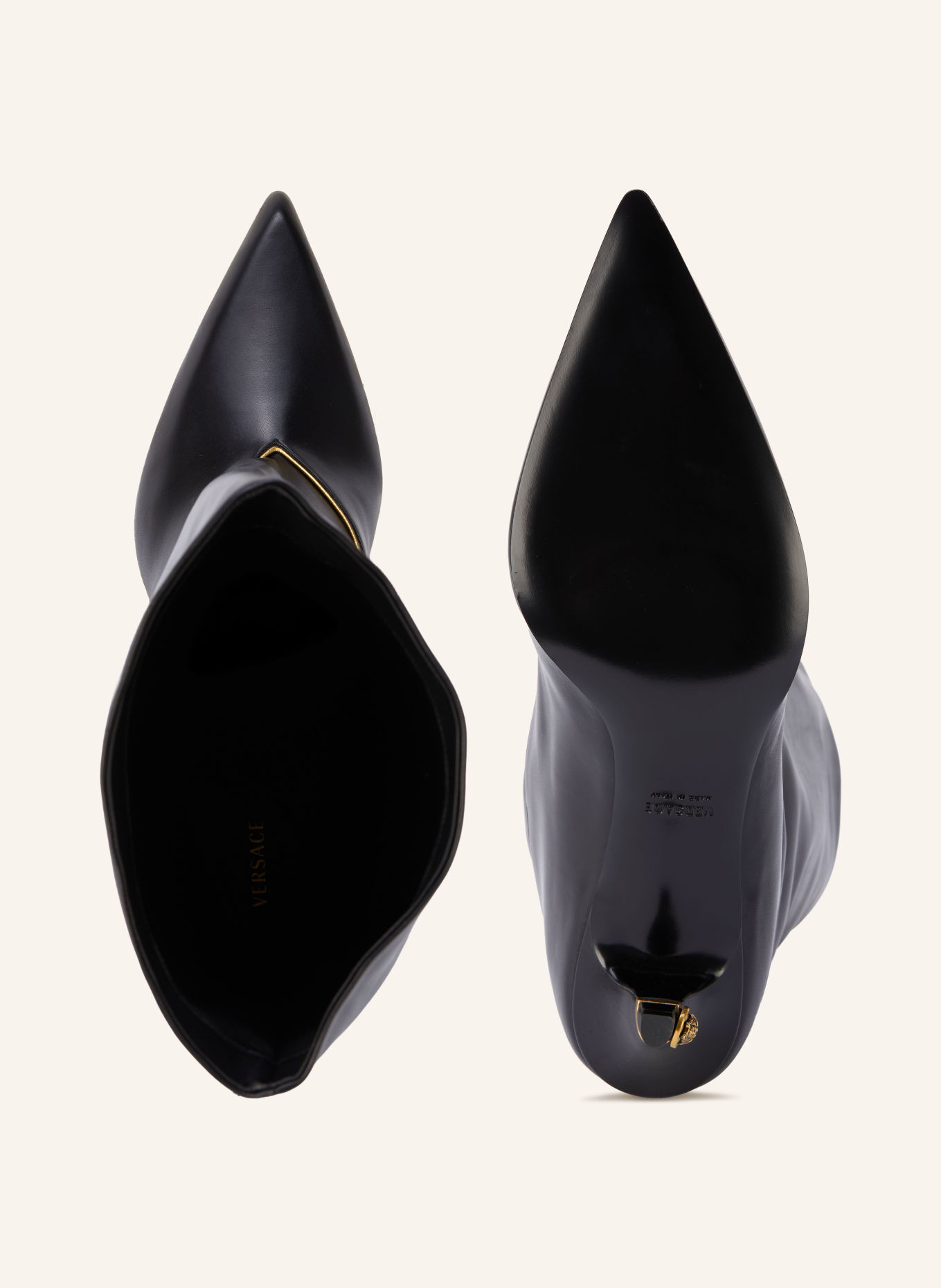 VERSACE Stiefeletten: SCHWARZ / GOLD