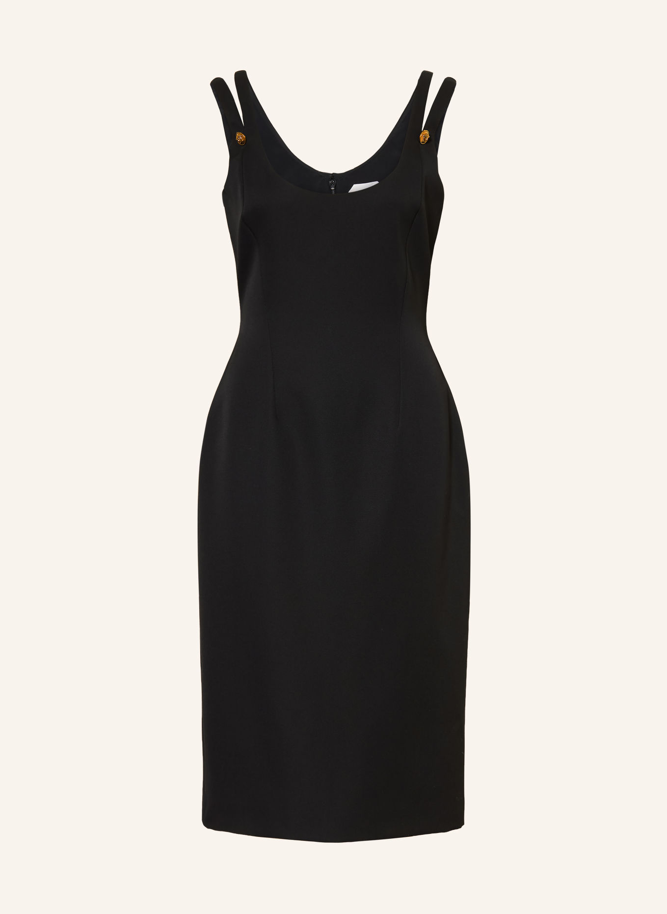 VERSACE Sheath dress: BLACK