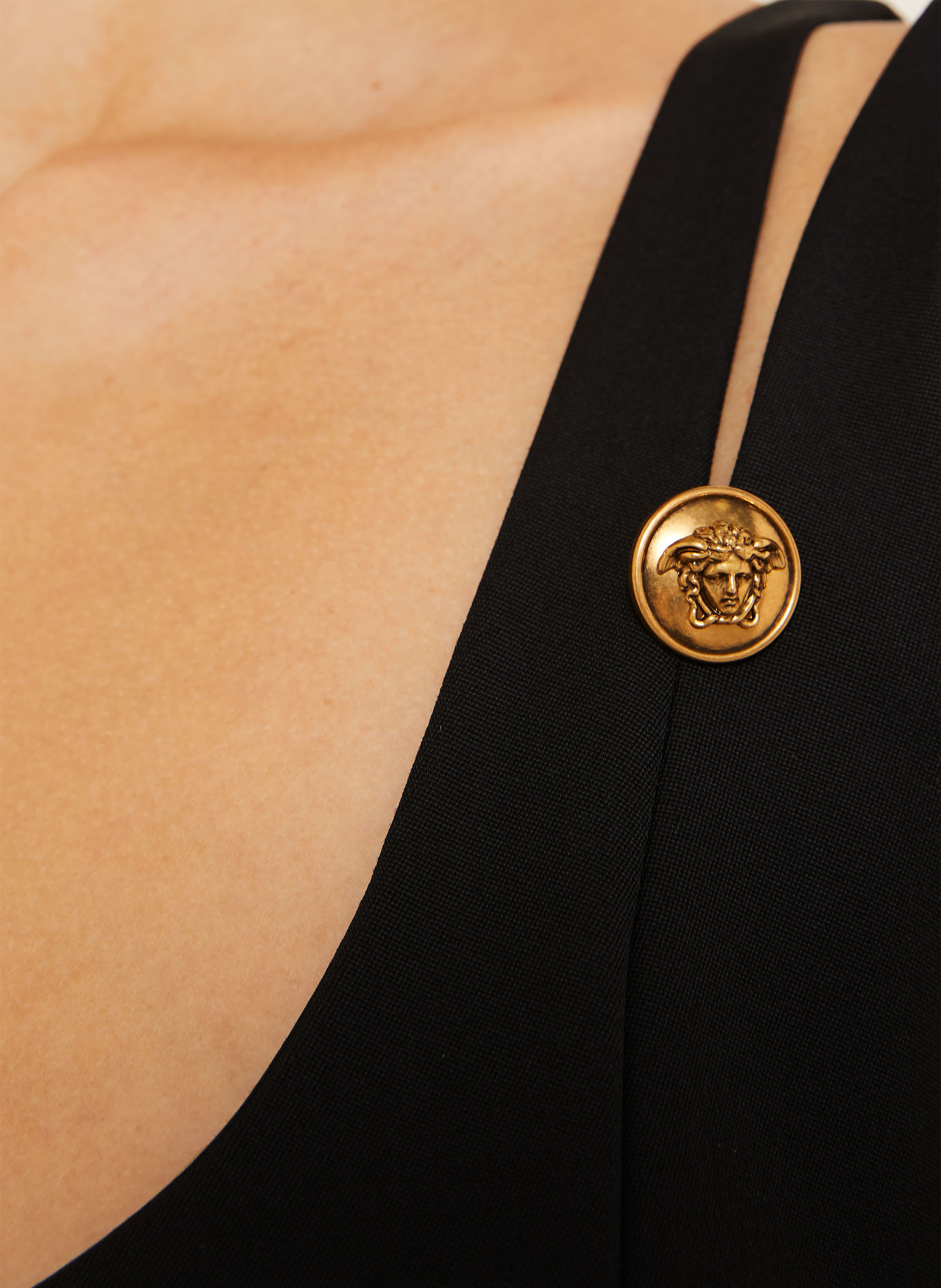 VERSACE Sheath dress: BLACK