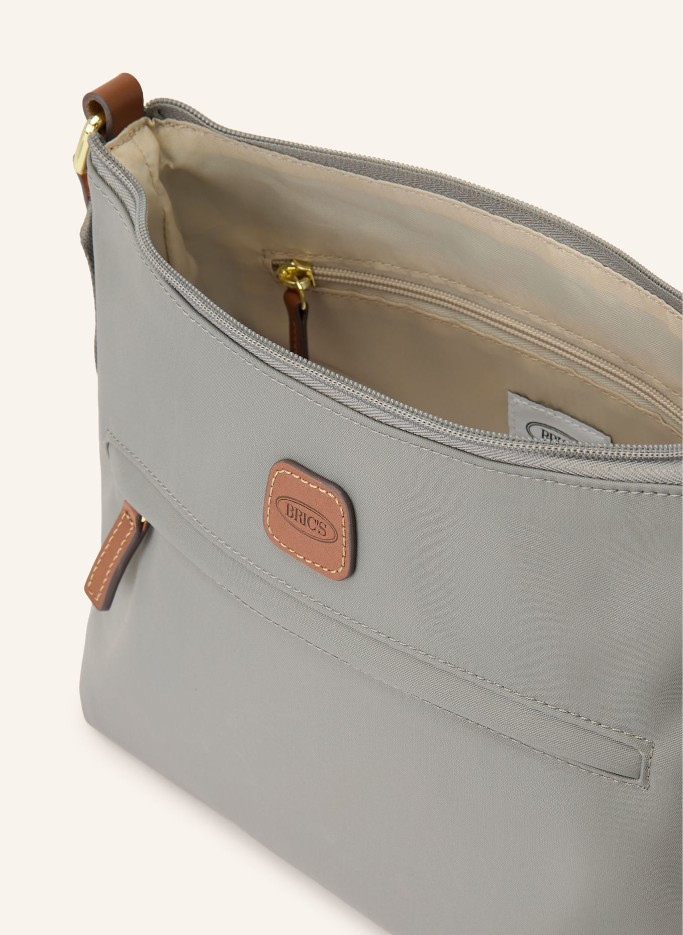 BRIC'S X-COLLECTION SMALL Crossbody Bag: GRAY / GOLD / BROWN