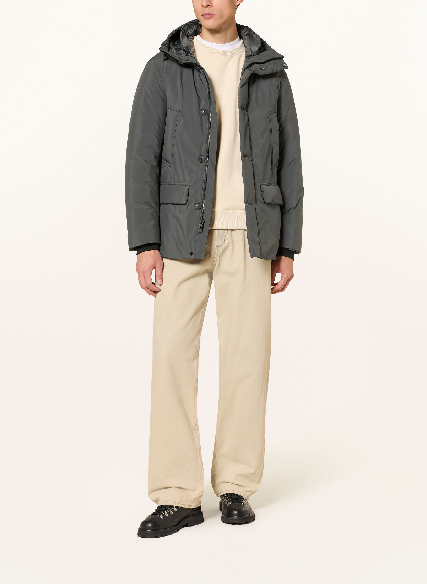 WOOLRICH Daunenparka CLOUD: DUNKELGRAU