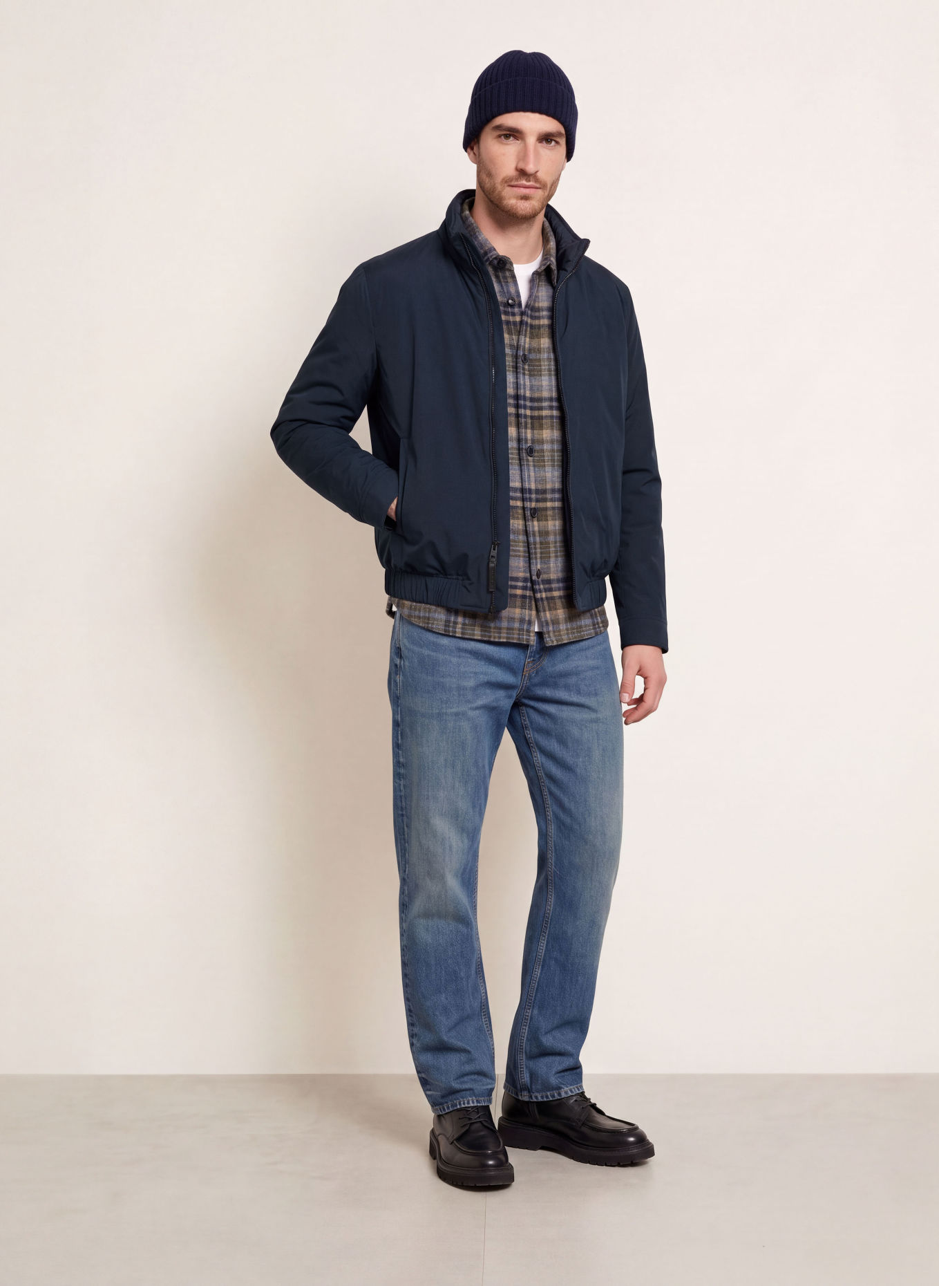 WOOLRICH Lightweight donsjas CLOUD LEWIS: DONKERBLAUW