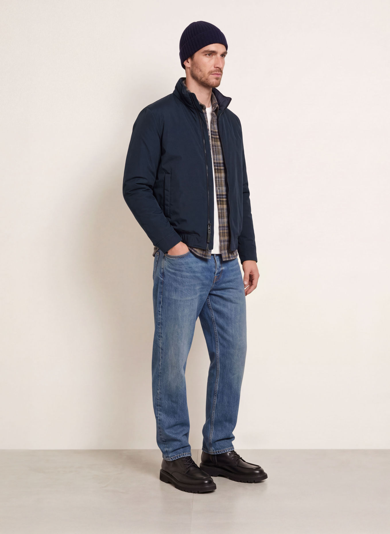 WOOLRICH Lightweight donsjas CLOUD LEWIS: DONKERBLAUW