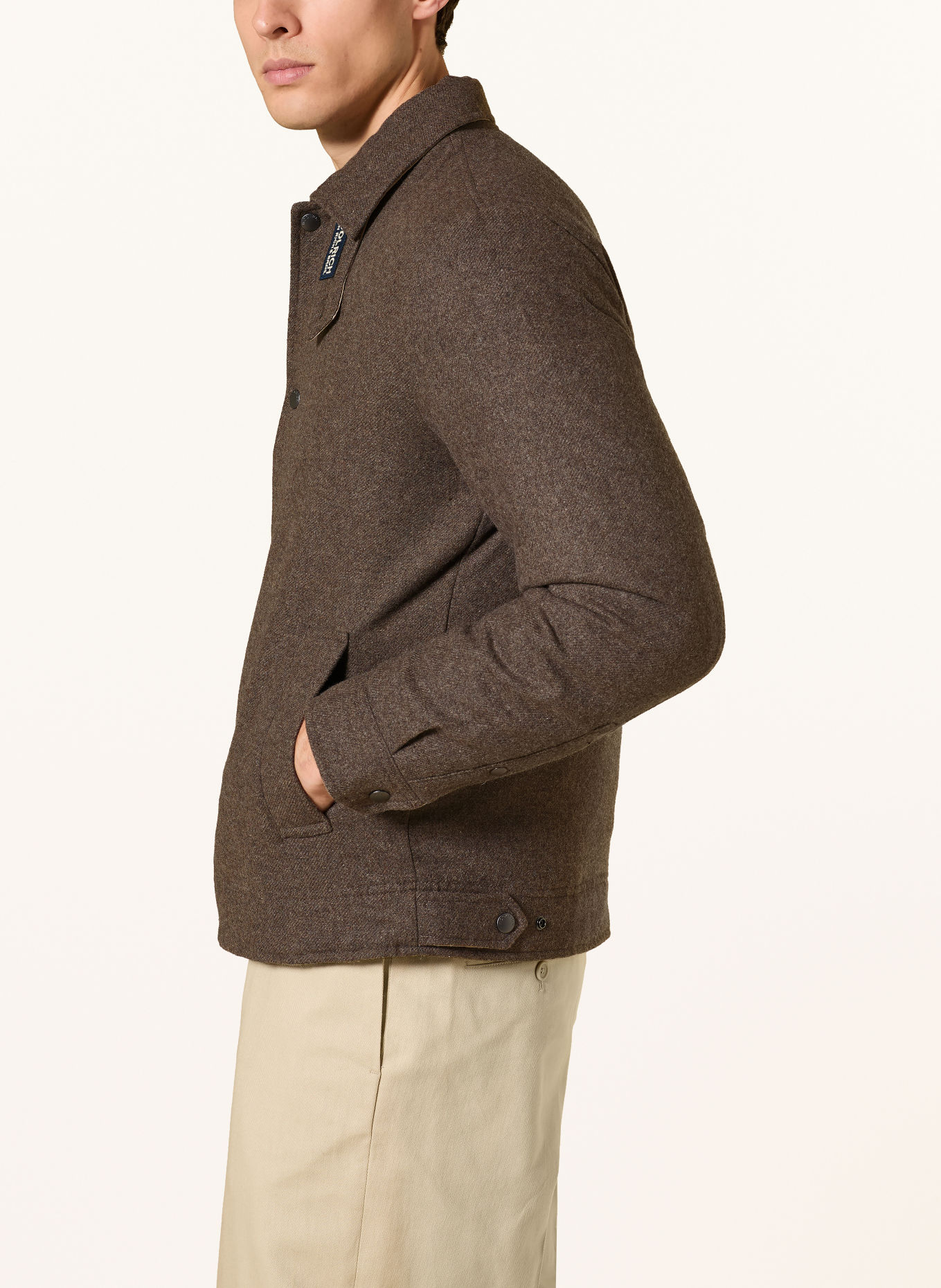WOOLRICH Jachetă de exterior: GRI ÎNCHIS