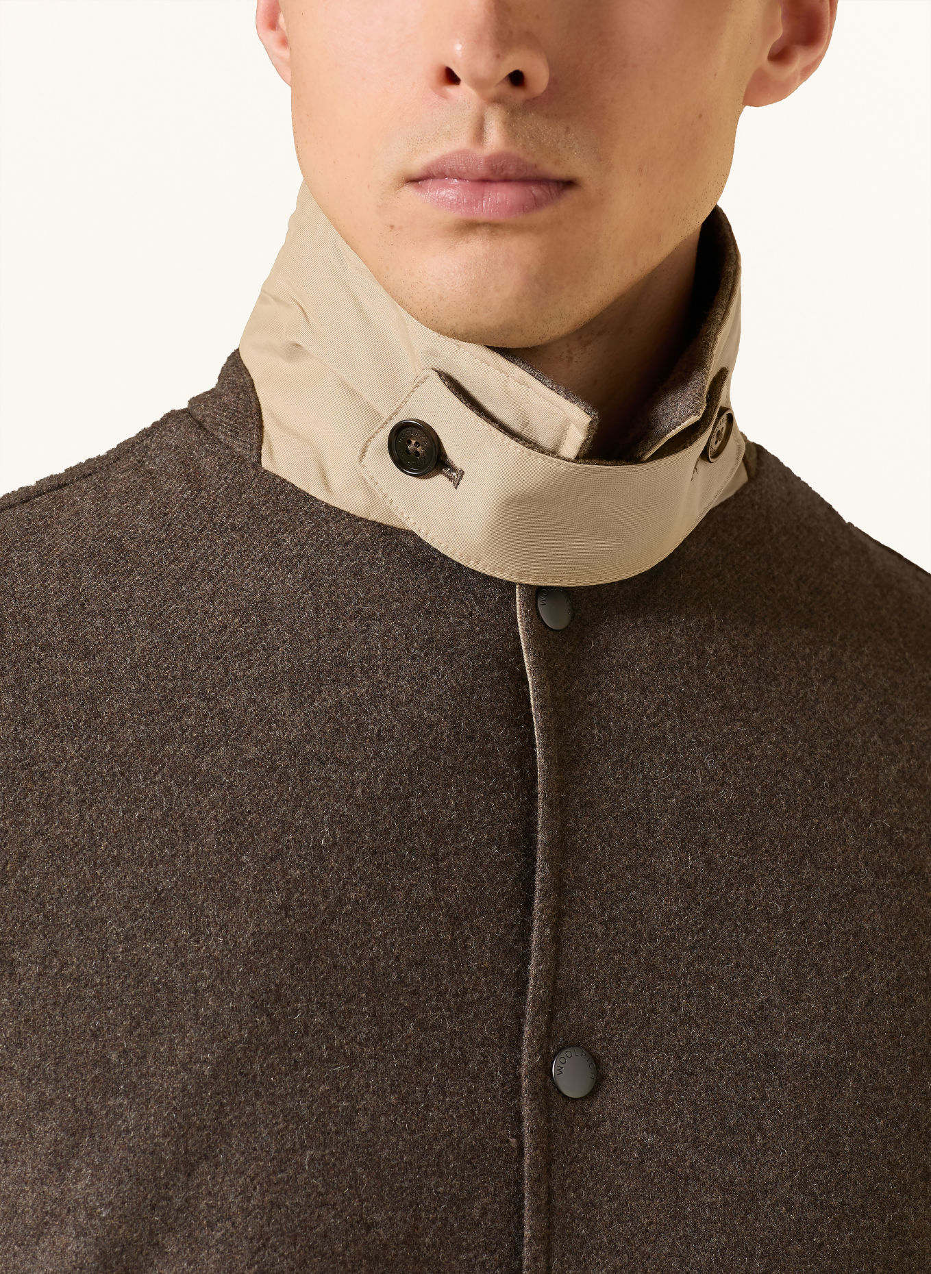 WOOLRICH Jachetă de exterior: GRI ÎNCHIS