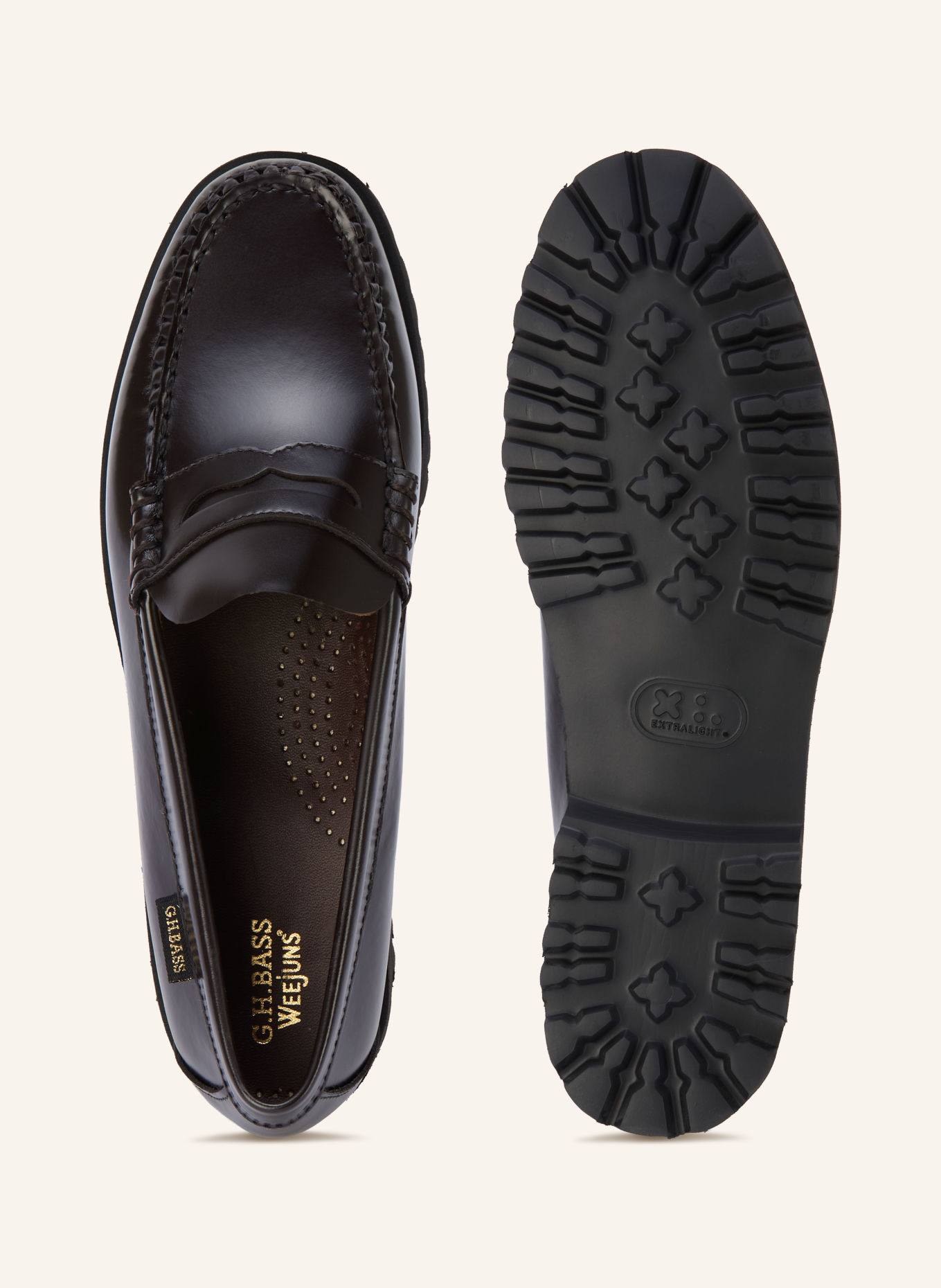 G.H.Bass Penny-Loafer WEEJUN LUG: DUNKELBRAUN