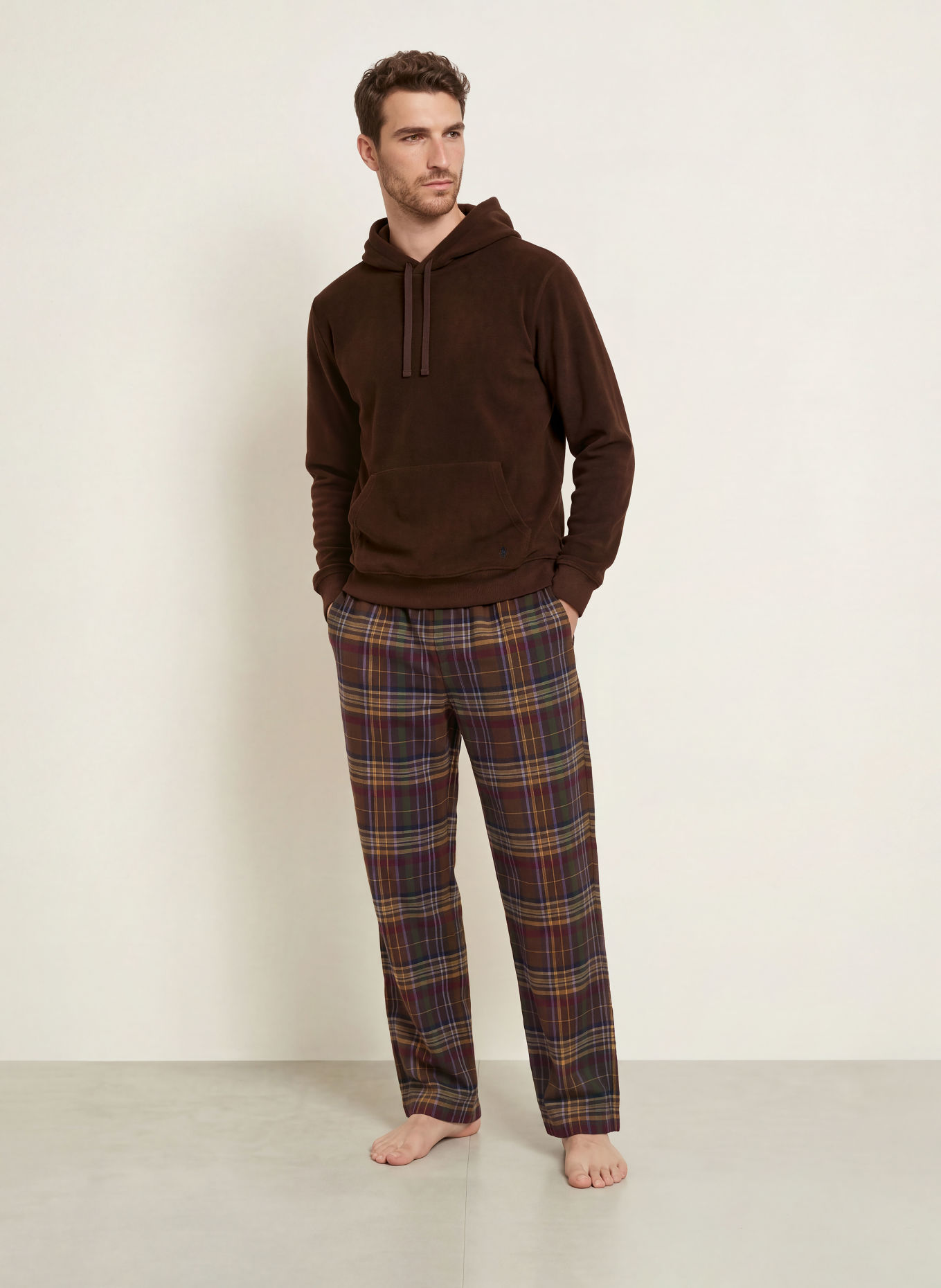 POLO RALPH LAUREN Loungehoodie van fleece: MARRON FONCÉ