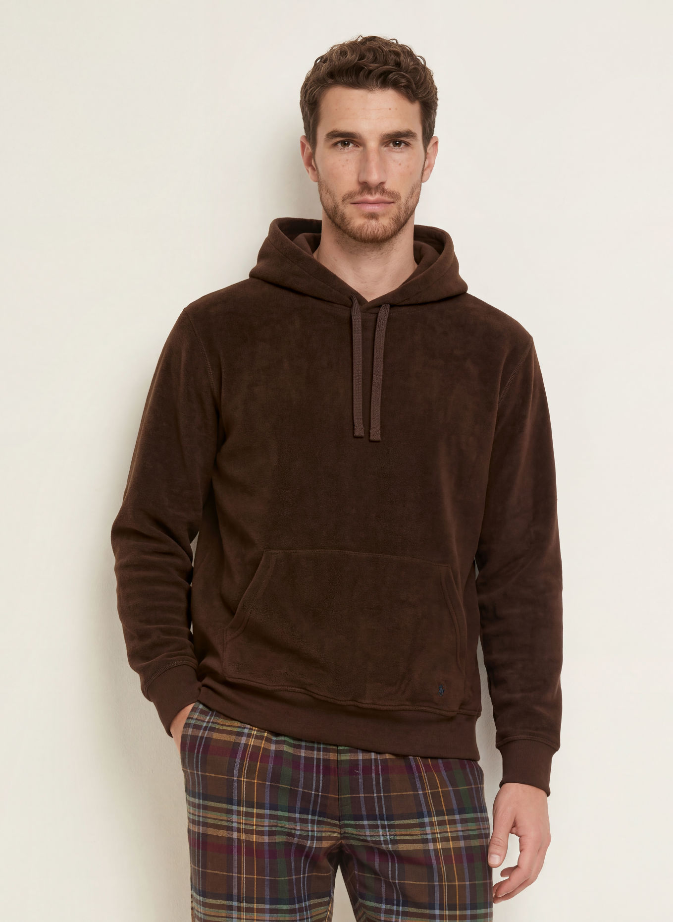 POLO RALPH LAUREN Loungehoodie van fleece: MARRON FONCÉ