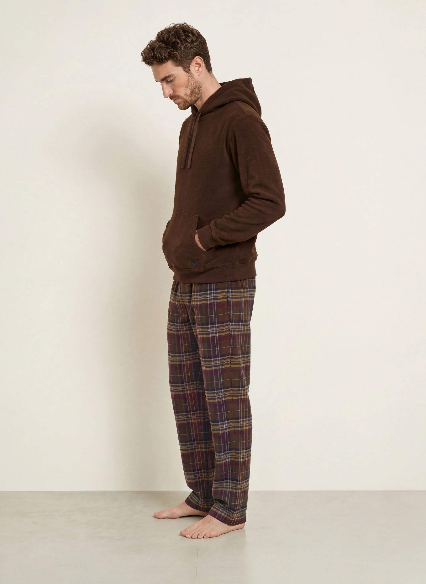 POLO RALPH LAUREN Loungehoodie van fleece: MARRON FONCÉ