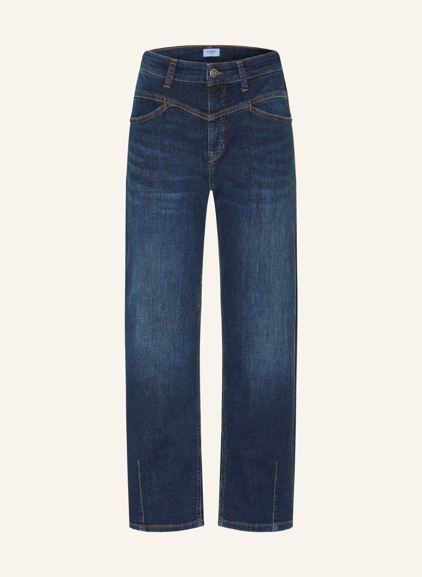 CAMBIO Jeansy typu barrel ELIN: 5103 dark used wash