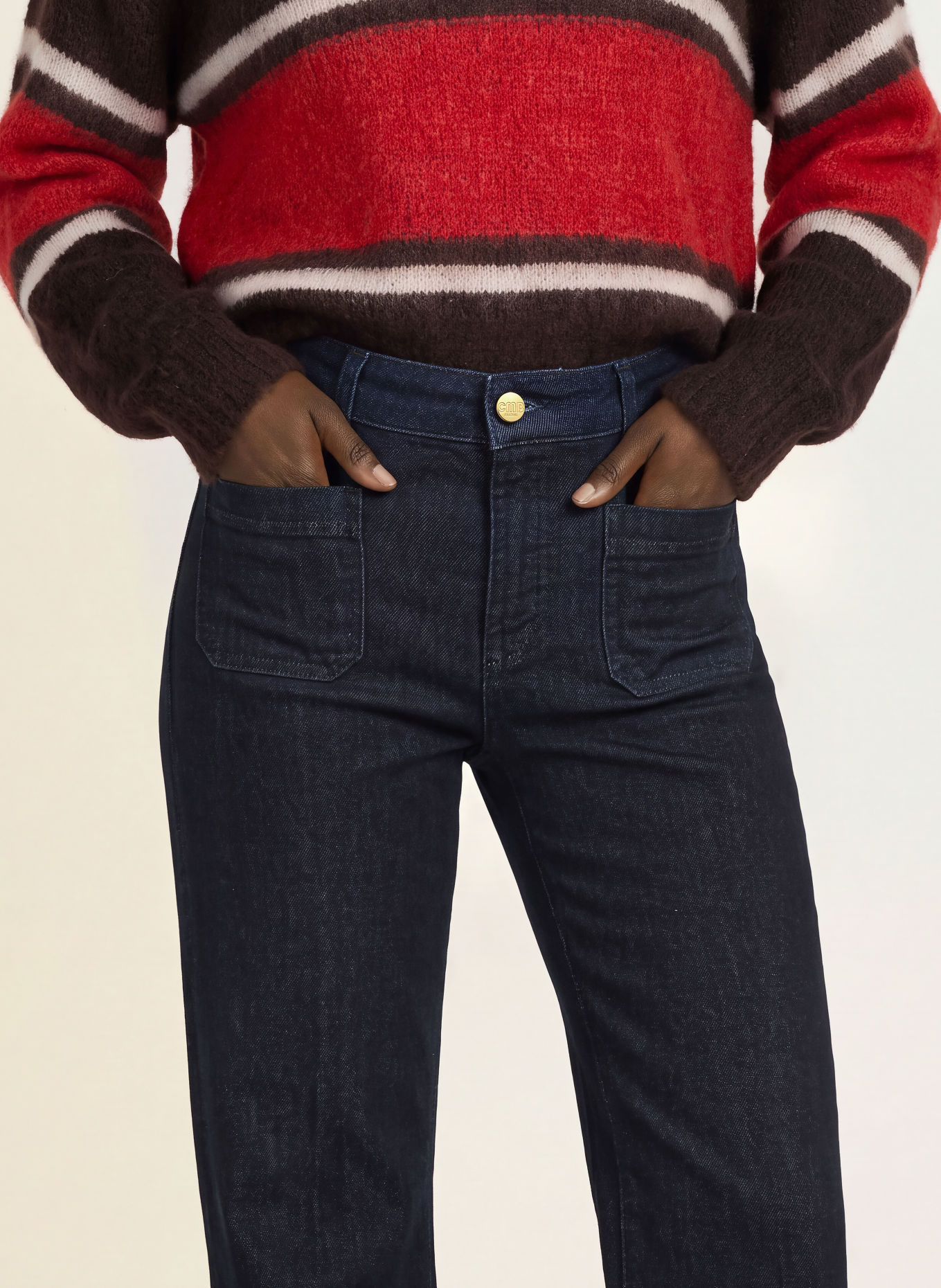 CAMBIO Jeansy flared AMARA: 5006 modern rinsed